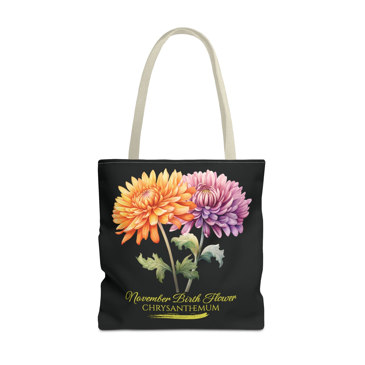 November Birth Flower: Chrysanthemum - Tote Bag (AOP)