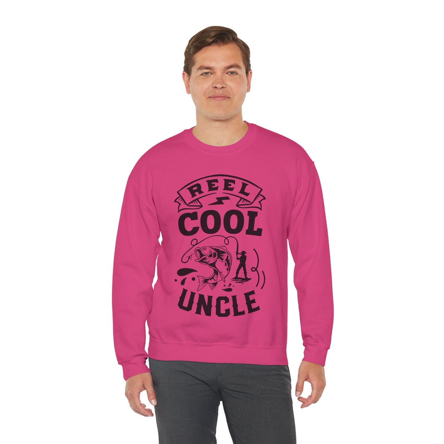 Reel cool uncle - Unisex Heavy Blend™ Crewneck Sweatshirt