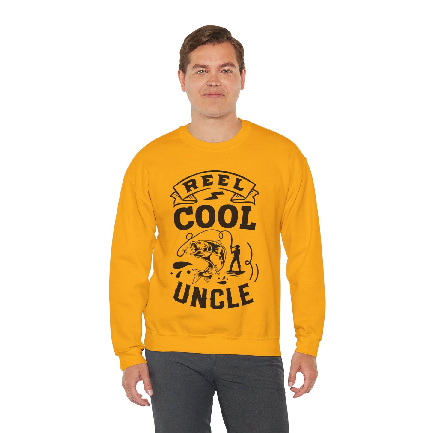 Reel cool uncle - Unisex Heavy Blend™ Crewneck Sweatshirt