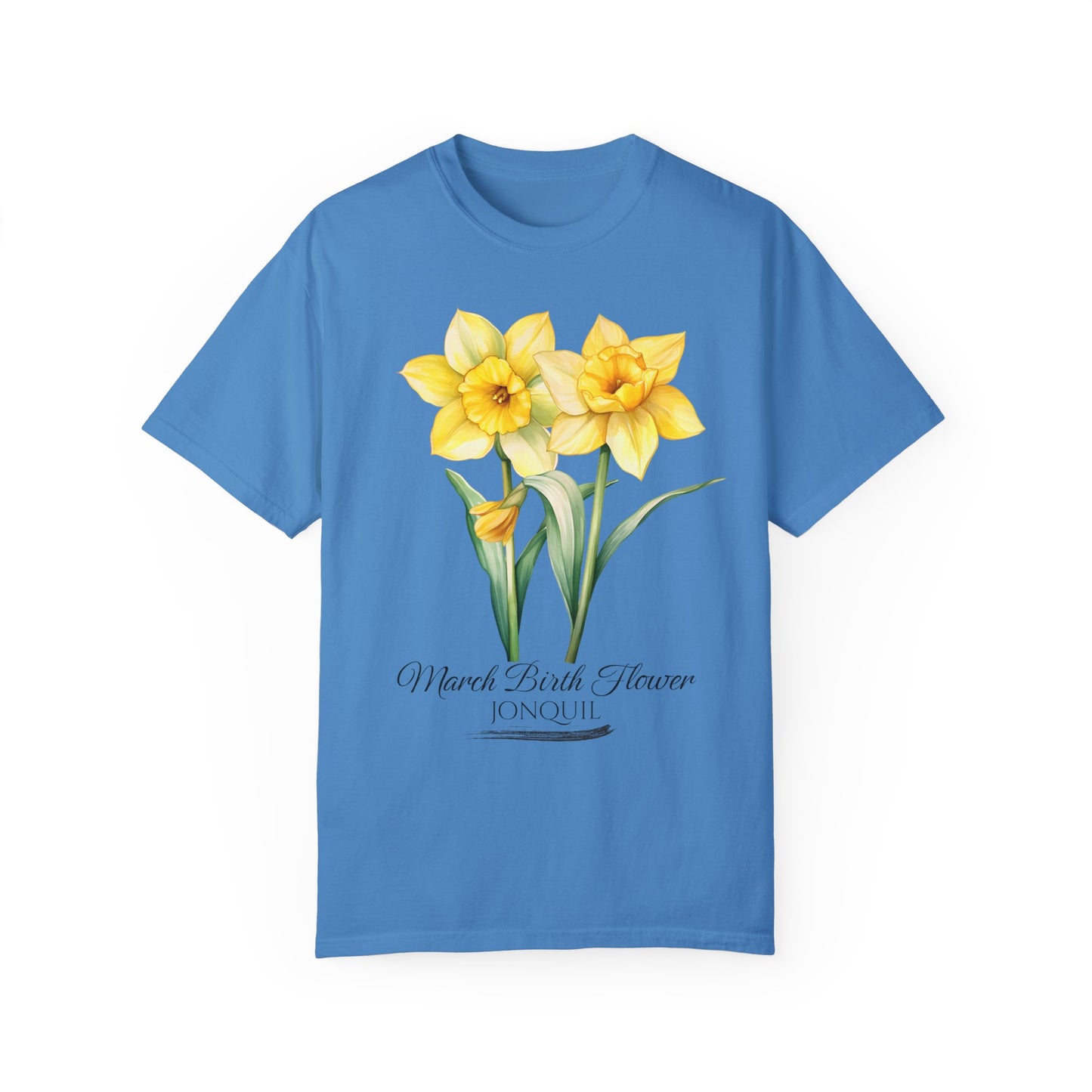 March Birth Flower "Jonquil" - Unisex Garment-Dyed T-shirt