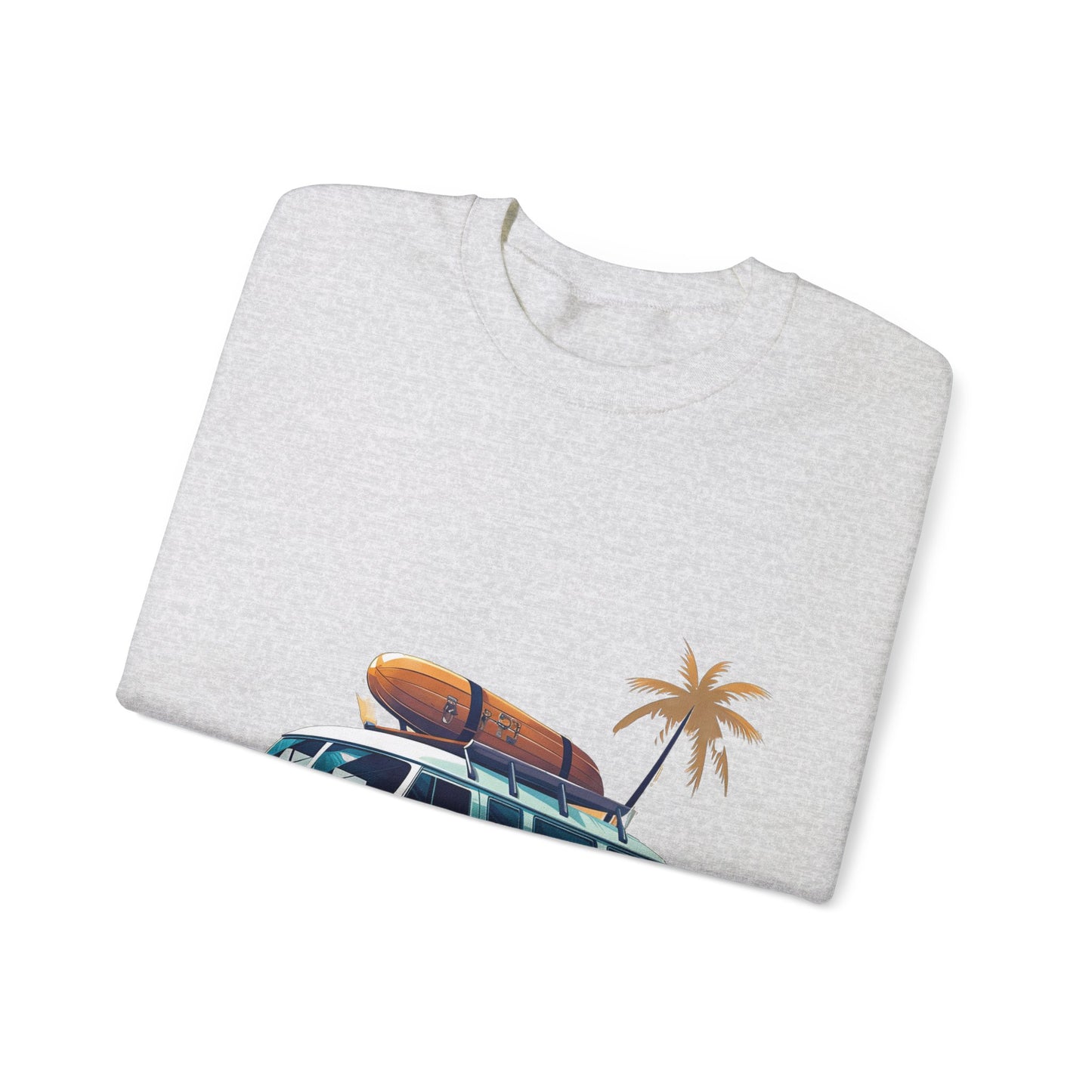 Retro Surf Van - Unisex Heavy Blend™ Crewneck Sweatshirt