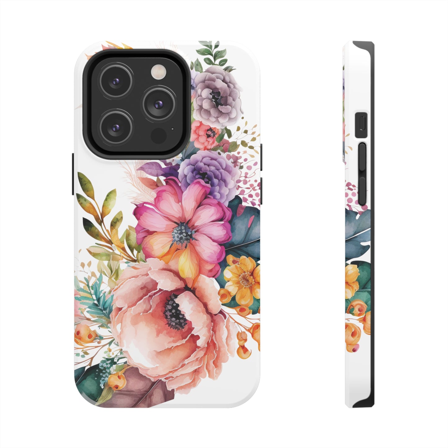 Tough Phone Cases: Watercolor Flowers