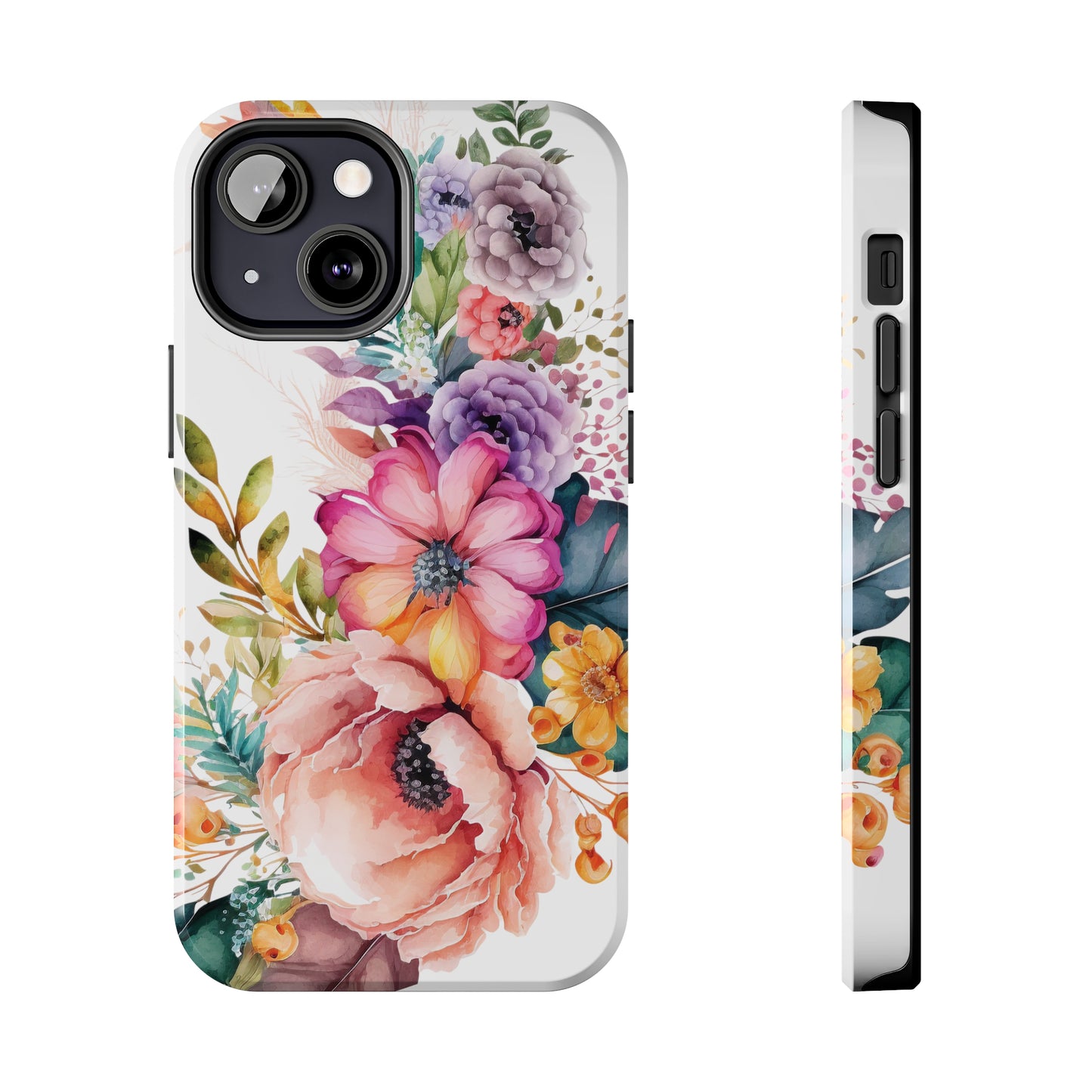 Tough Phone Cases: Watercolor Flowers