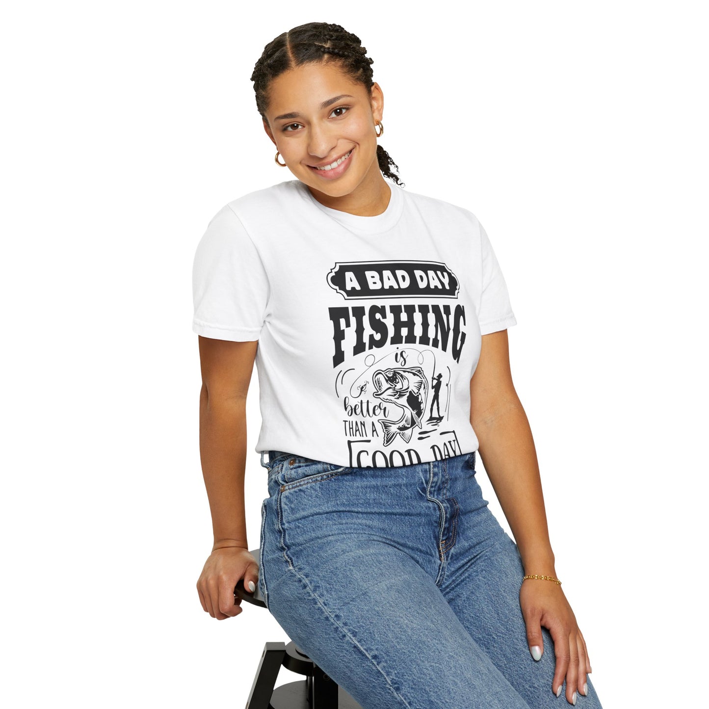 A bad day fishing: Unisex Garment-Dyed T-shirt