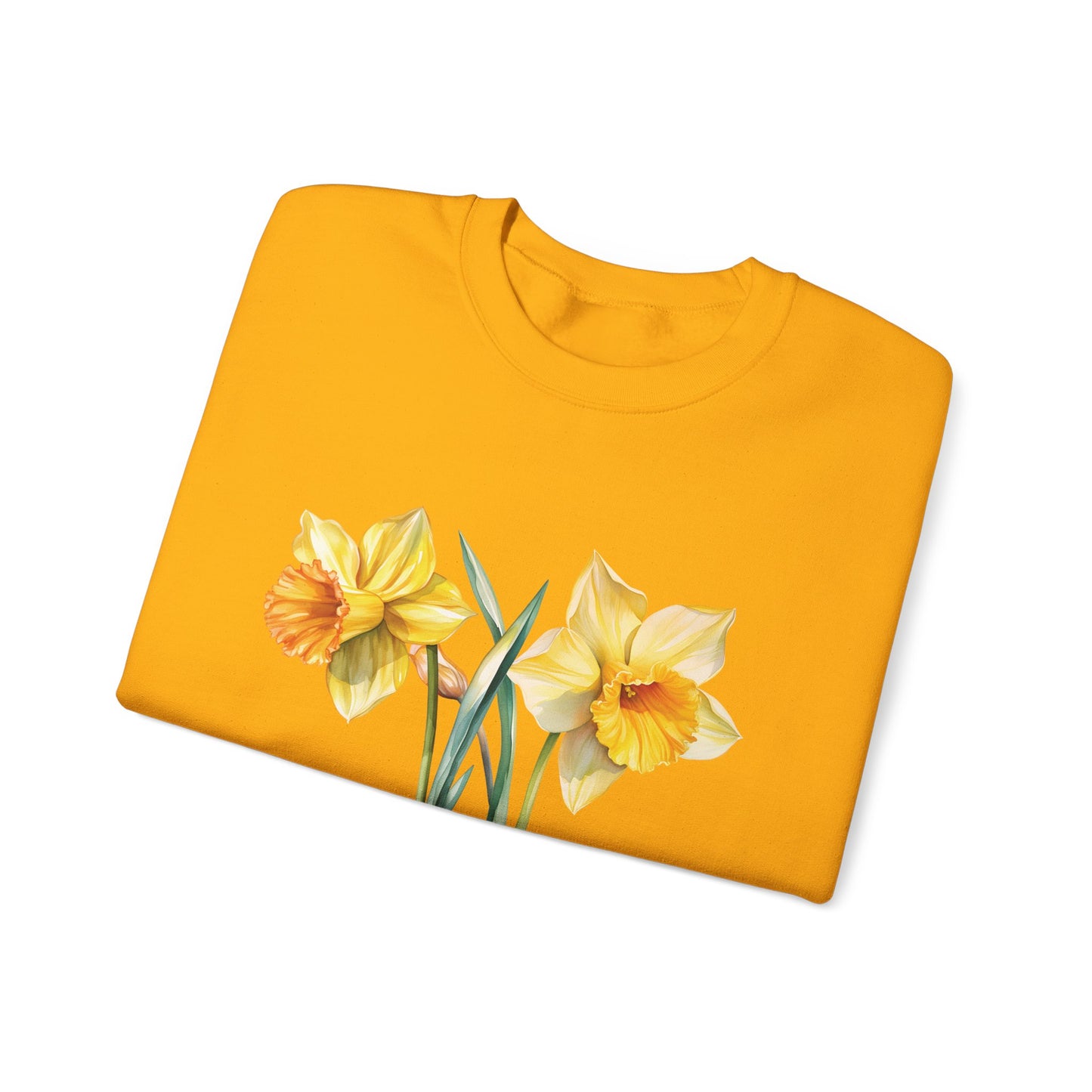 March Birth Flower (Daffodil) - Unisex Heavy Blend™ Crewneck Sweatshirt