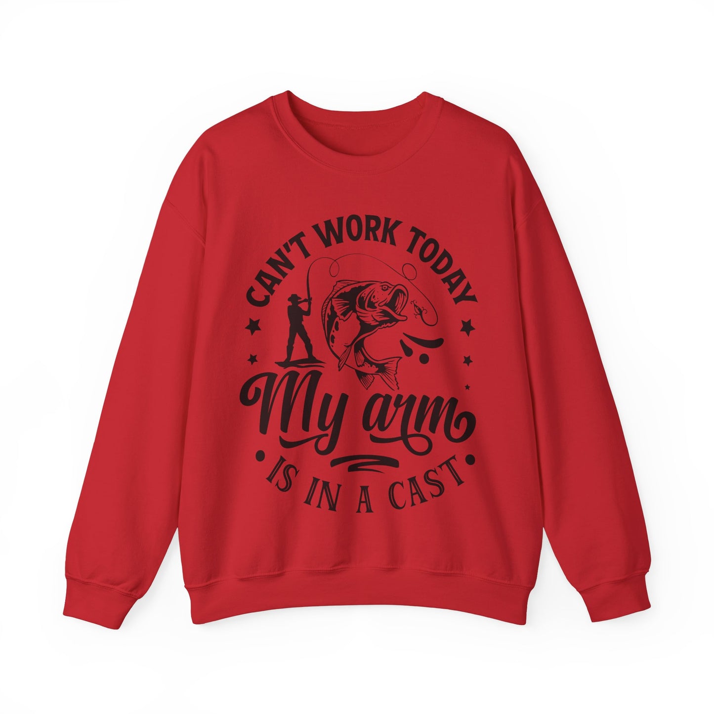 Can't work today, my arm is in a cast - Unisex Heavy Blend™ Crewneck Sweatshirt