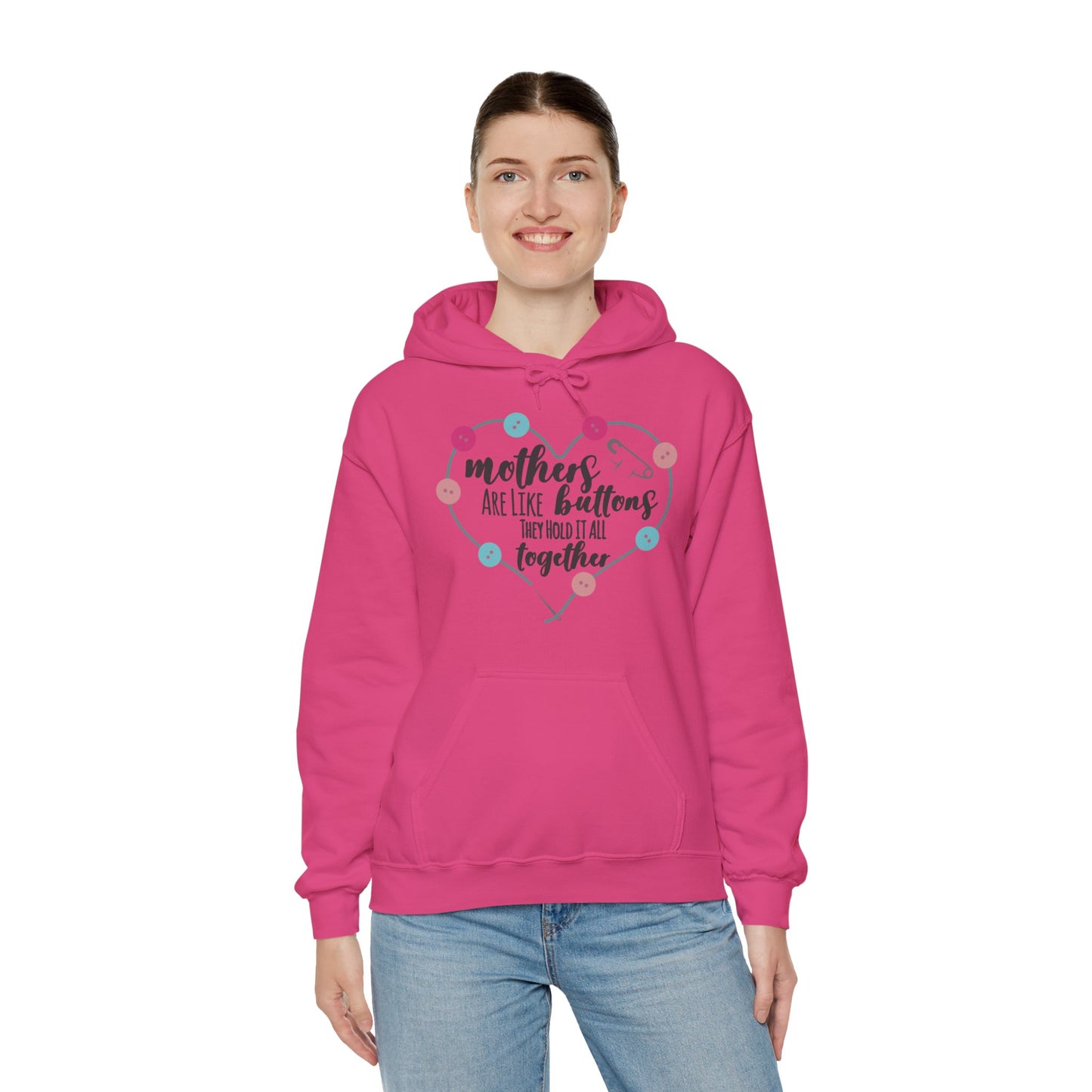 Mothers are like buttons - Unisex Heavy Blend™ Hooded Sweatshirt