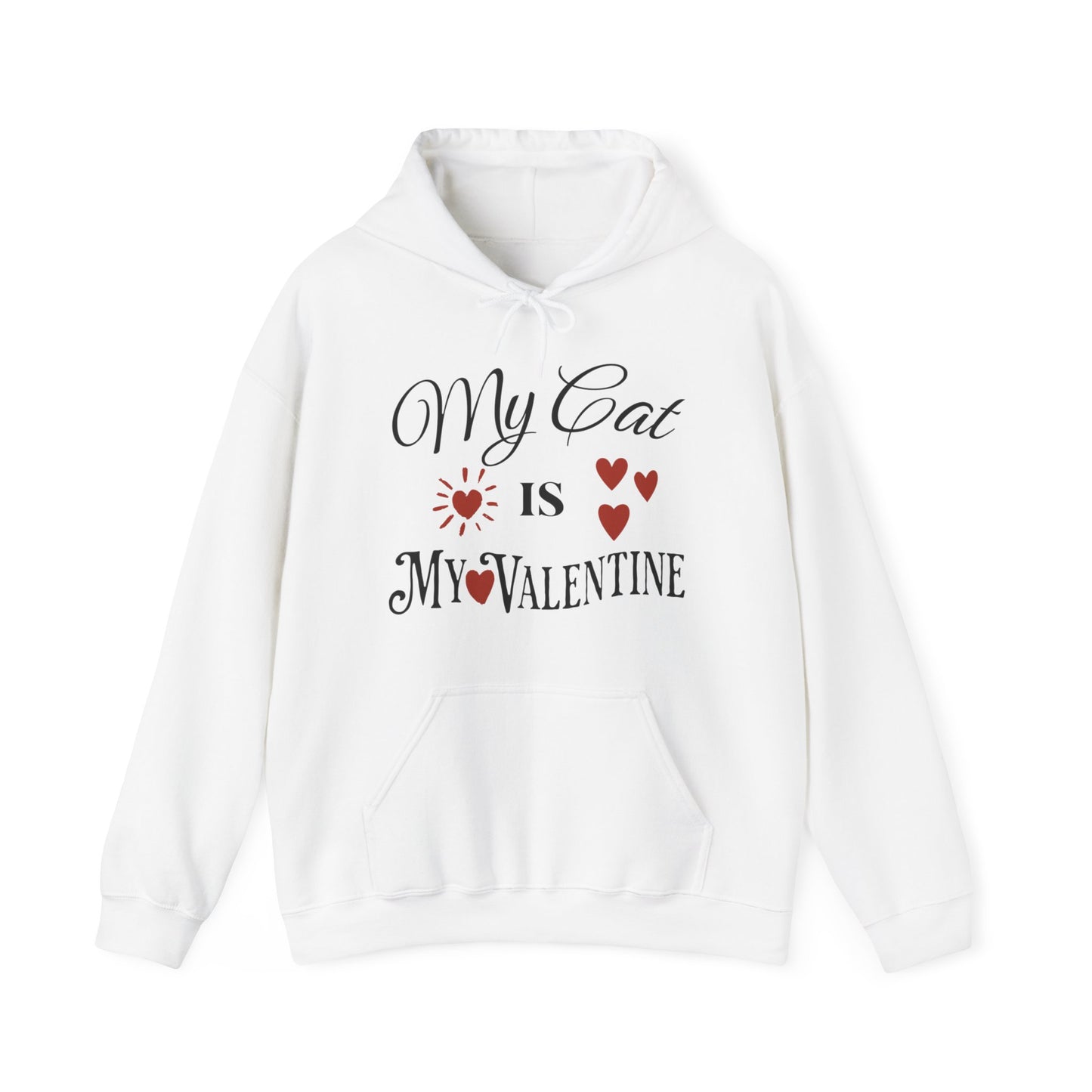 My Cat Is My Valentine - Unisex Heavy Blend™ Hooded Sweatshirt