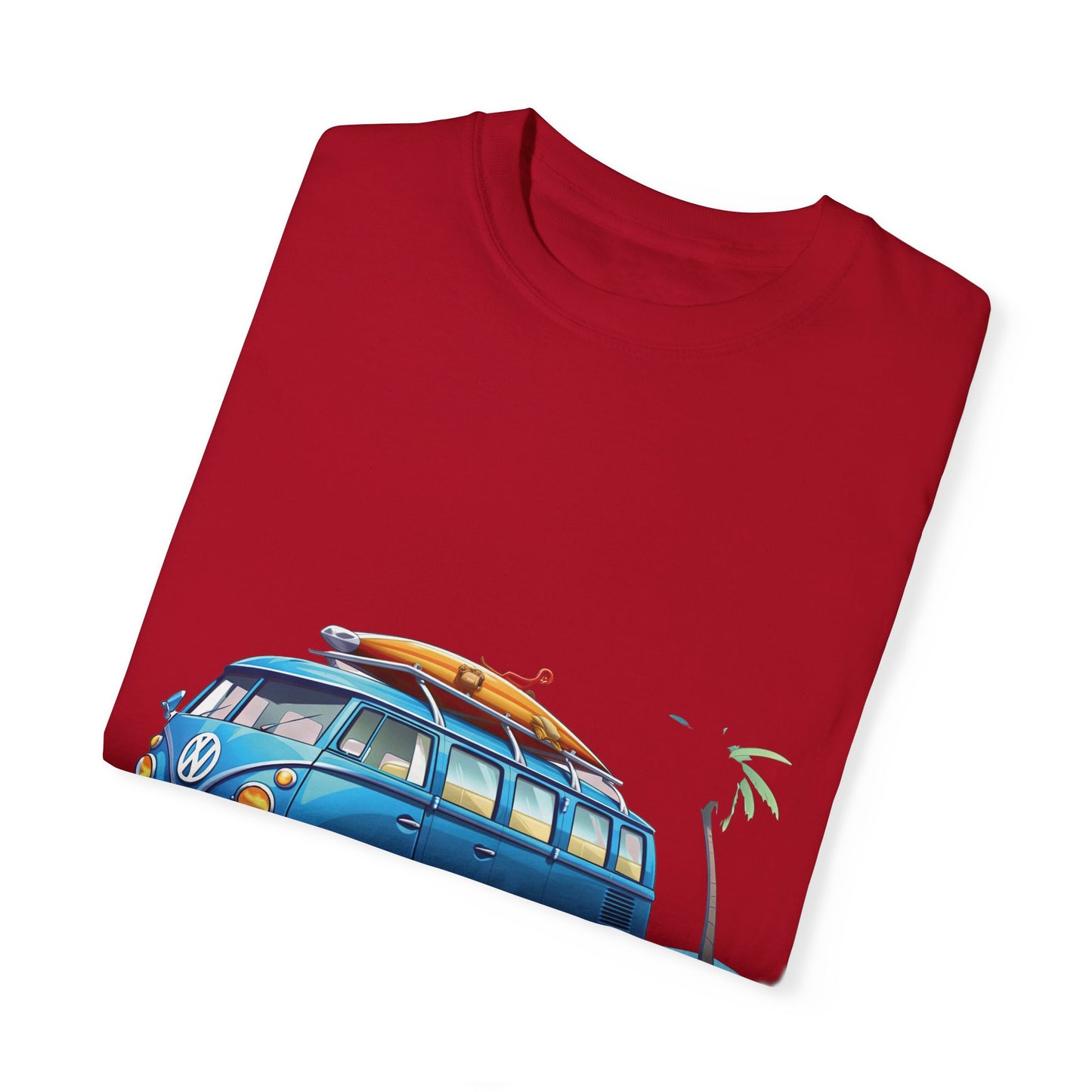 Retro Surf Van: Unisex Garment-Dyed T-shirt