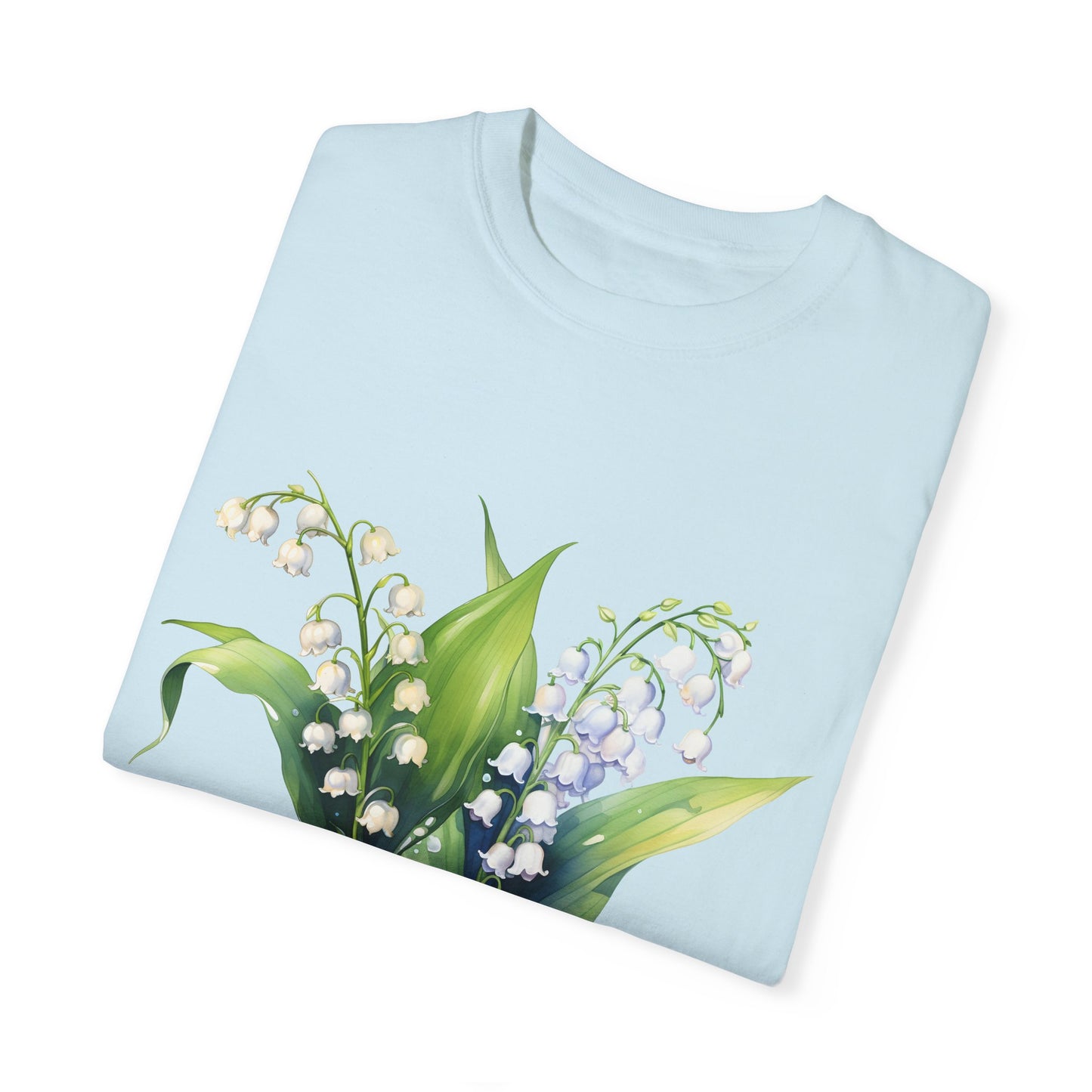 May Birth Flower "Lily of the Valley" - Unisex Garment-Dyed T-shirt