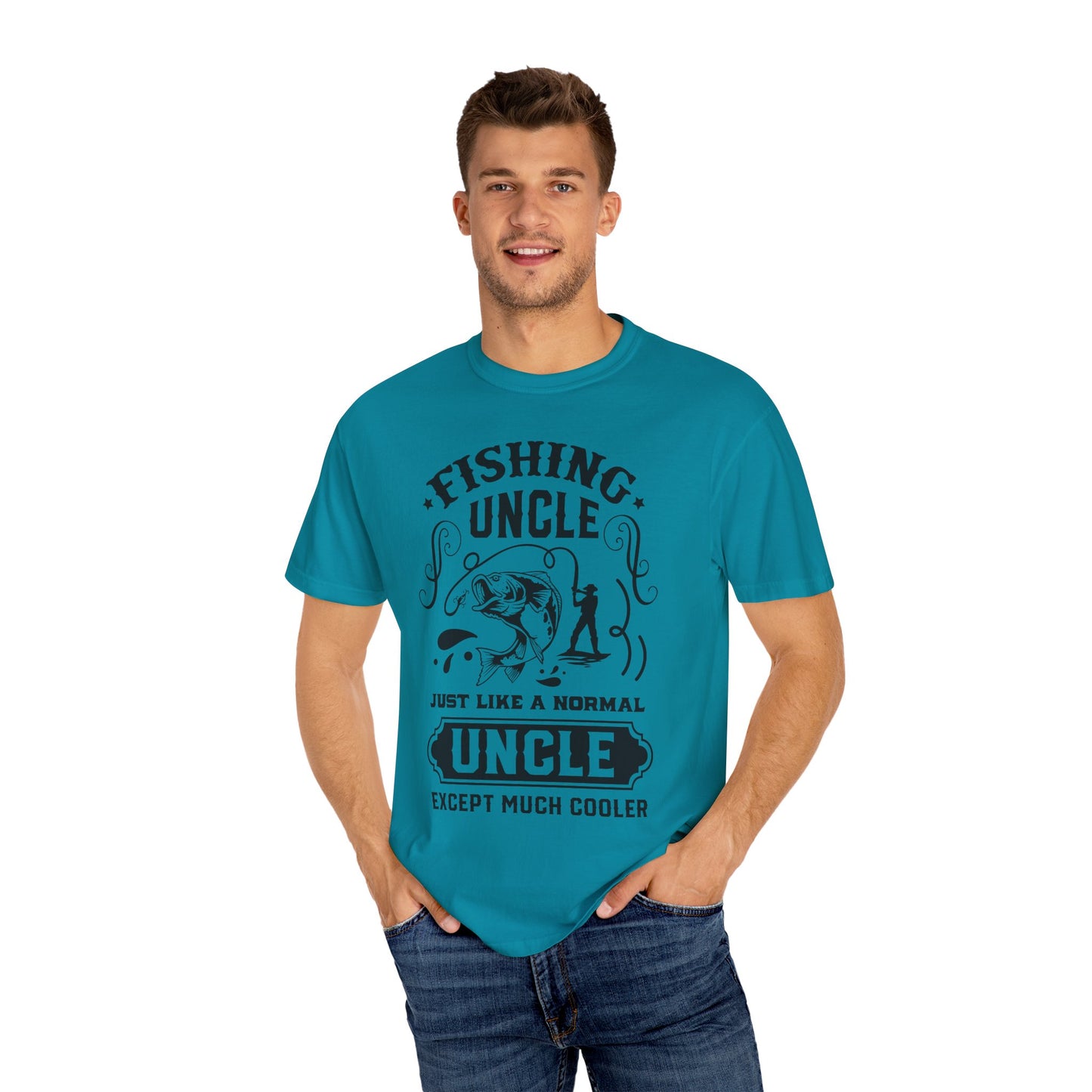 Fishing uncle is cool: Unisex Garment-Dyed T-shirt