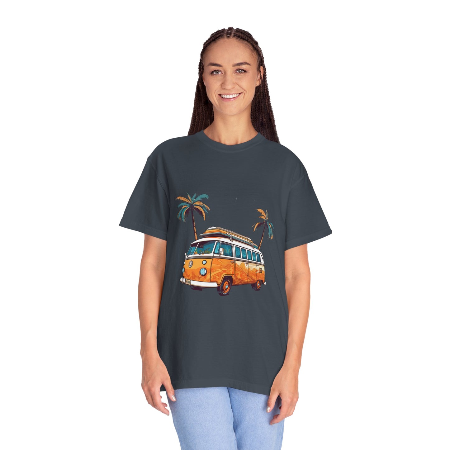 Retro Surf Van: Unisex Garment-Dyed T-shirt