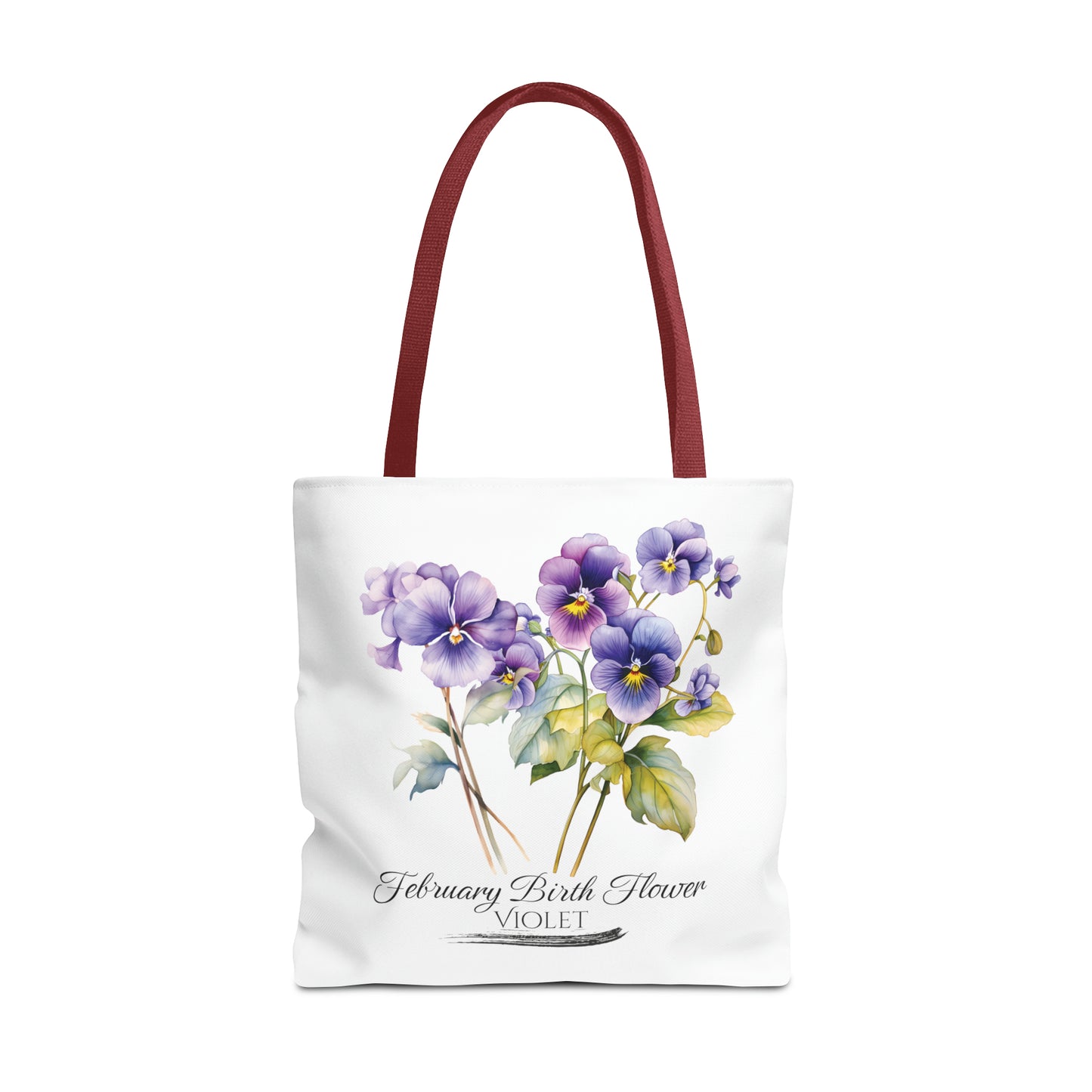 February Birth Flower: Violet - Tote Bag (AOP)