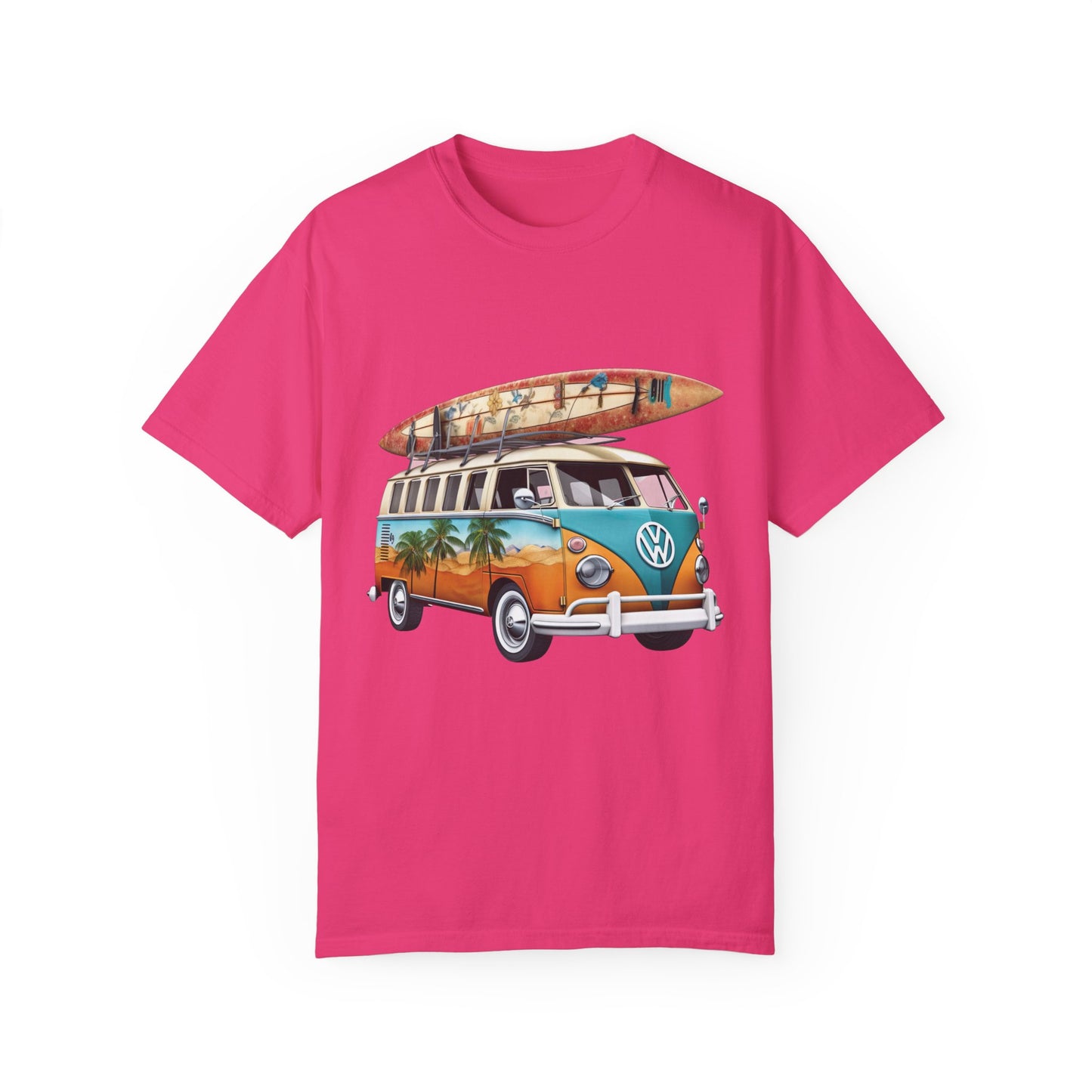 Retro Surf Van: Unisex Garment-Dyed T-shirt