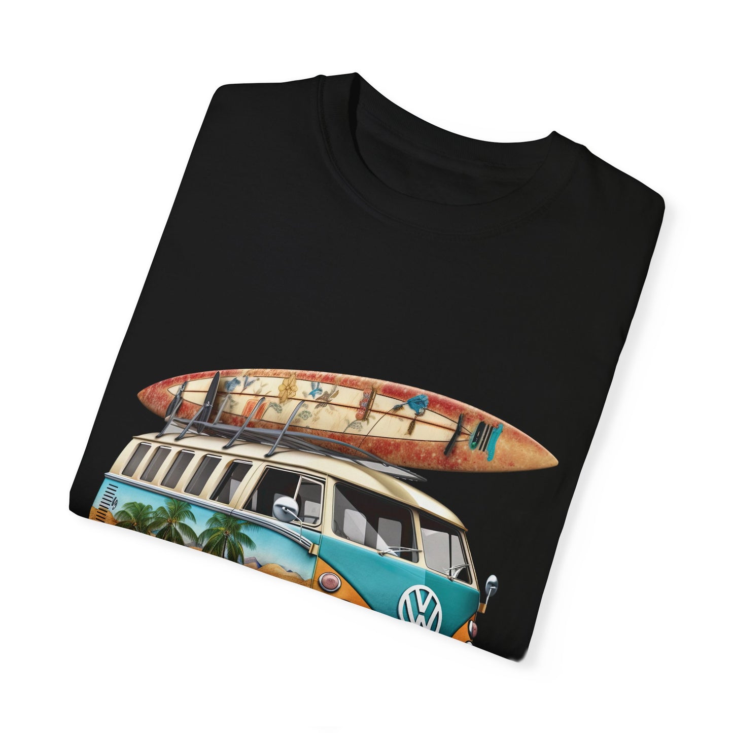 Retro Surf Van: Unisex Garment-Dyed T-shirt