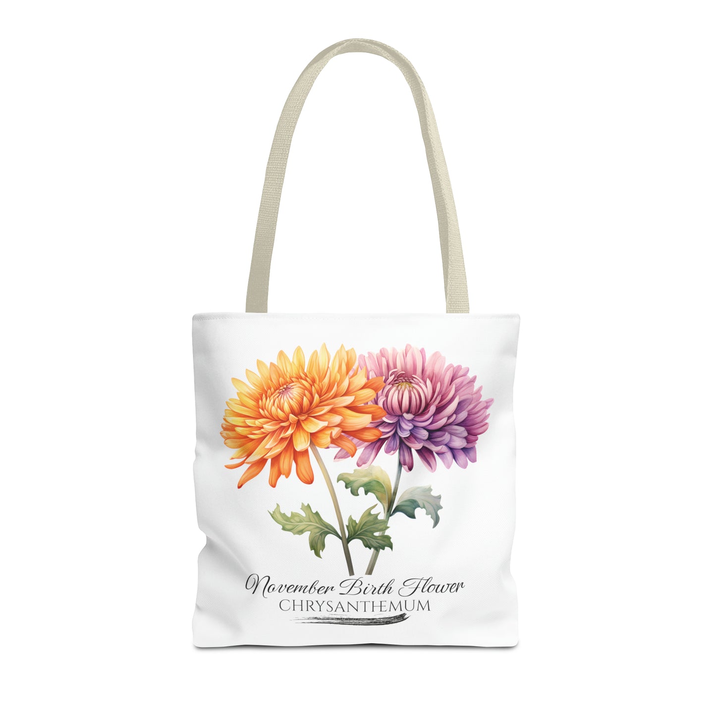 November Birth Flower: Chrysanthemum - Tote Bag (AOP)