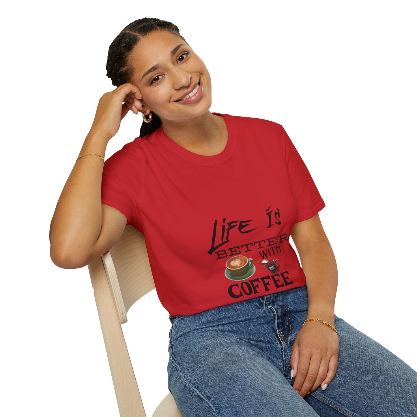 Life Is Better With Coffee - Unisex Softstyle T-Shirt