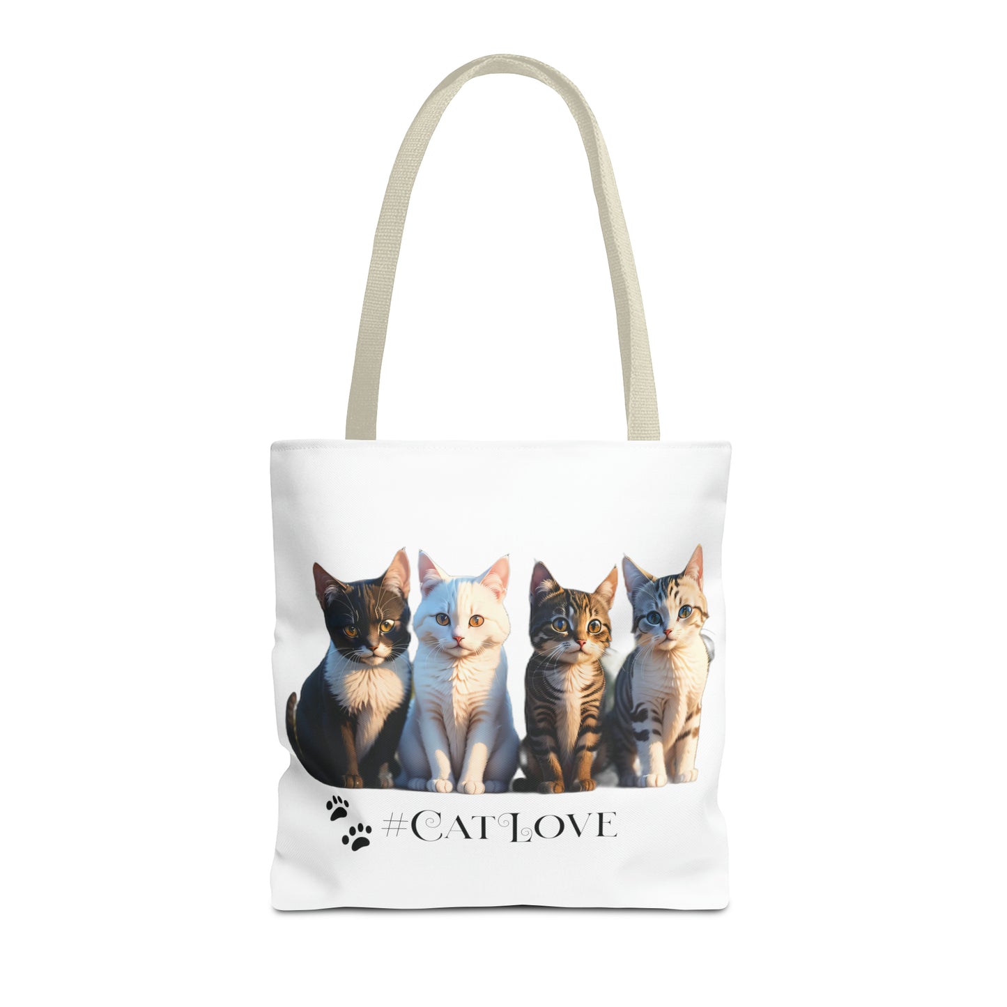 Tote Bag (AOP): #CatLove