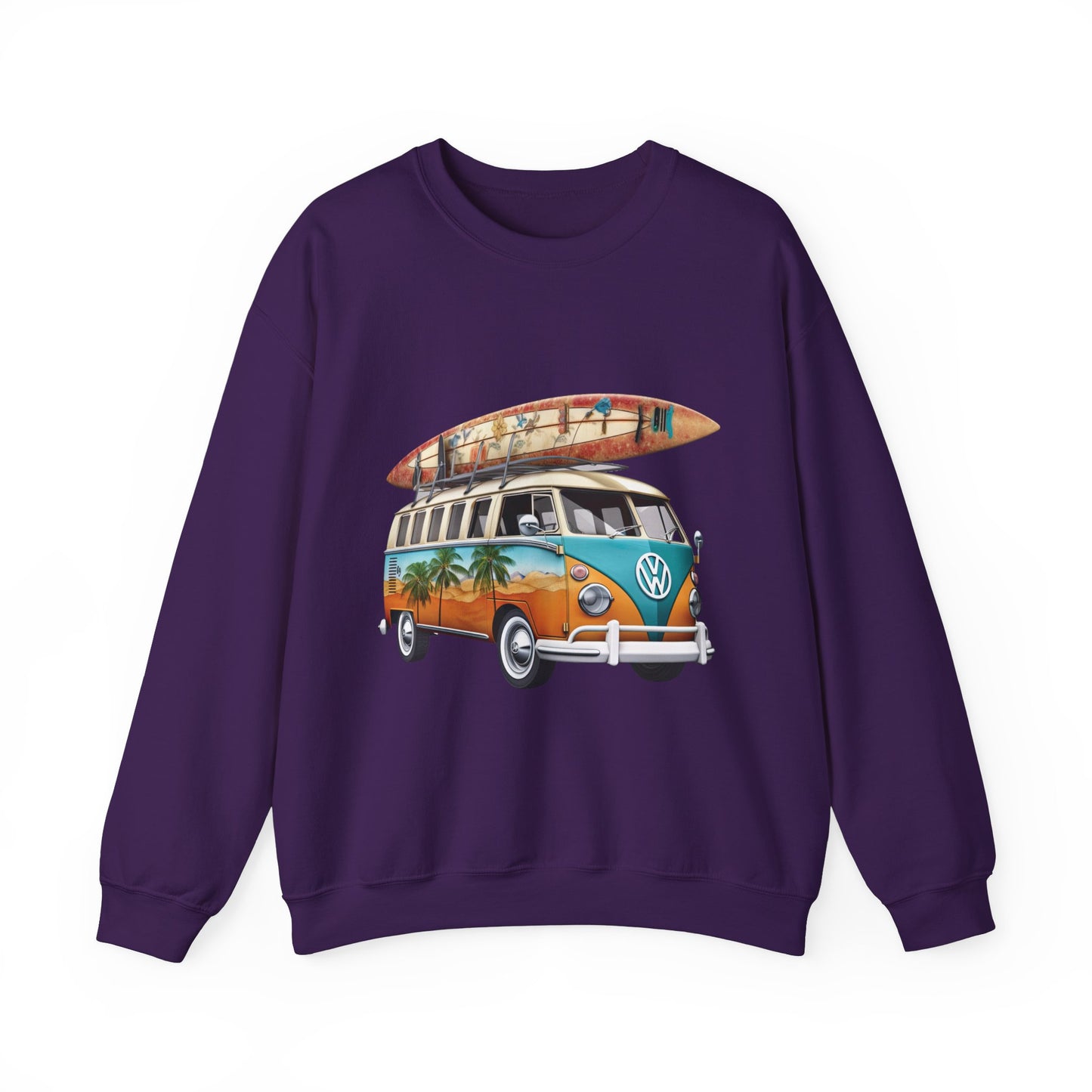 Retro Surf Van - Unisex Heavy Blend™ Crewneck Sweatshirt