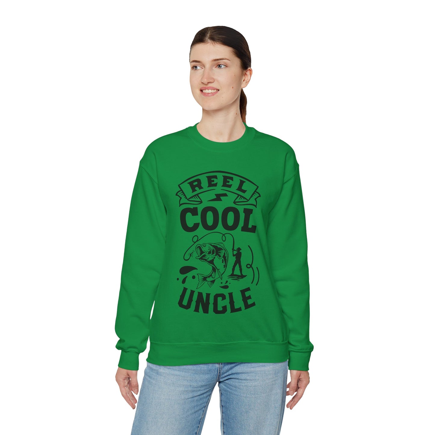 Reel cool uncle - Unisex Heavy Blend™ Crewneck Sweatshirt