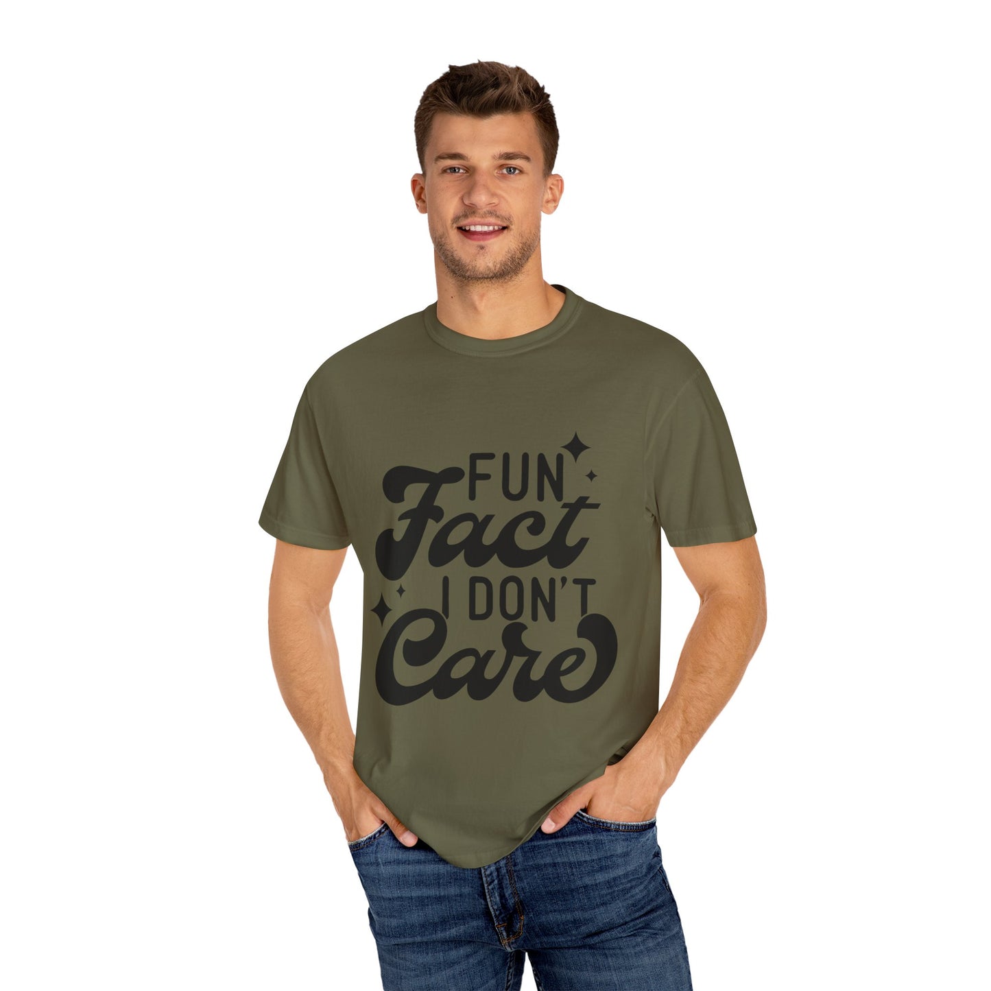 Fun fact - I don't care - Unisex Garment-Dyed T-shirt