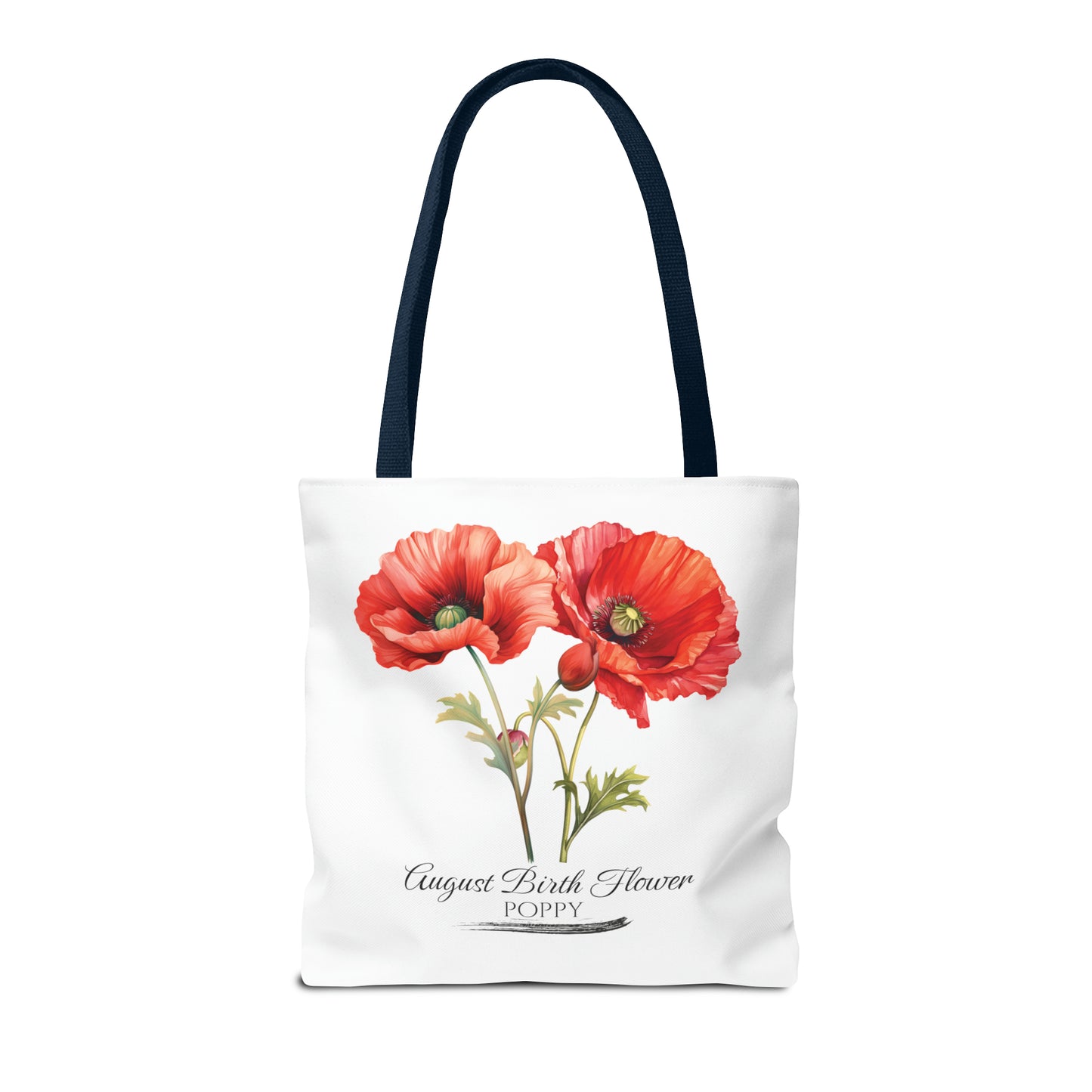 August Birth Flower: Poppy - Tote Bag (AOP)