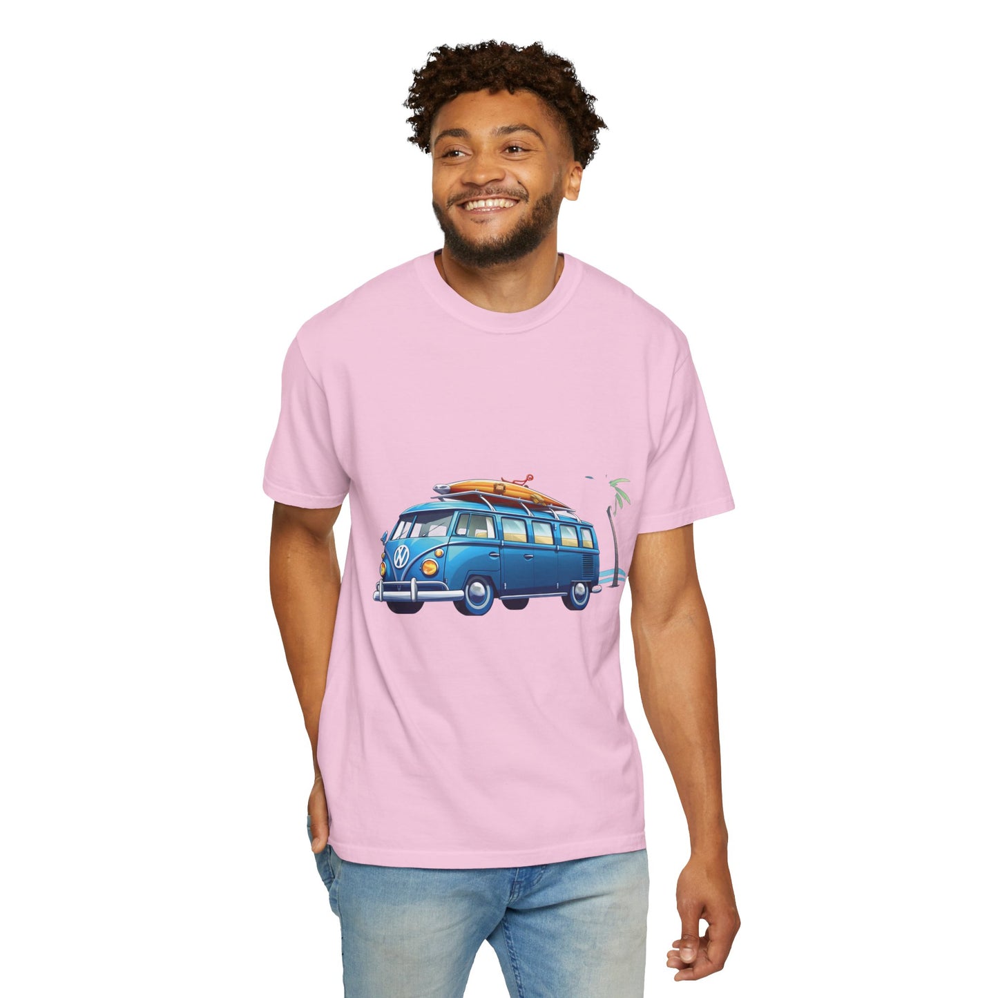 Retro Surf Van: Unisex Garment-Dyed T-shirt