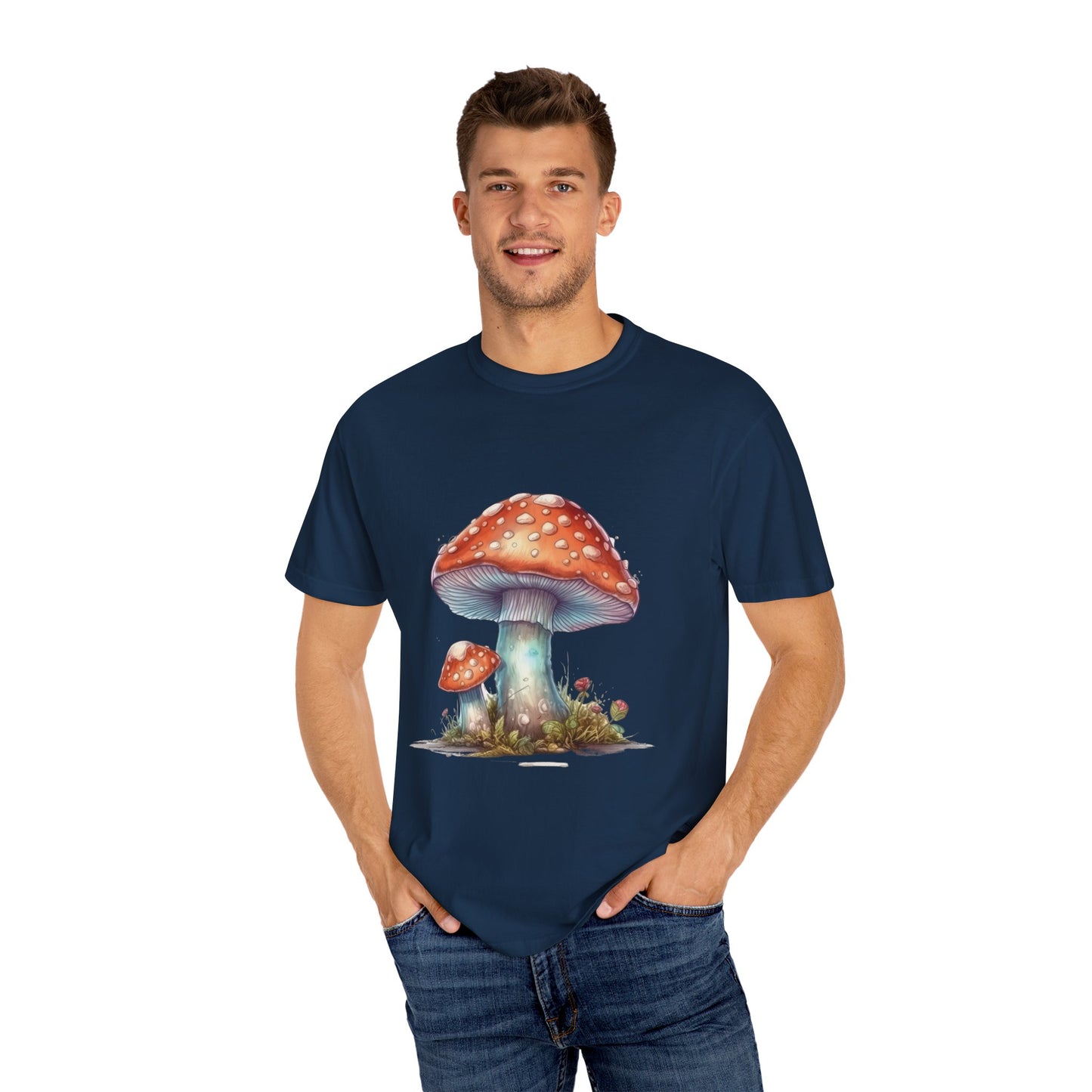 Fantasy Mushroom-27: Unisex Garment-Dyed T-shirt