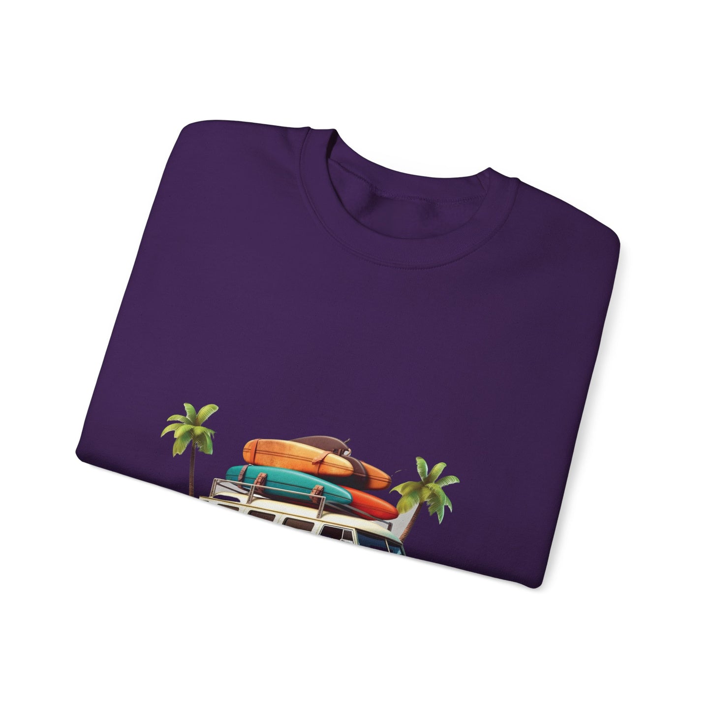 Retro Surf Van - Unisex Heavy Blend™ Crewneck Sweatshirt