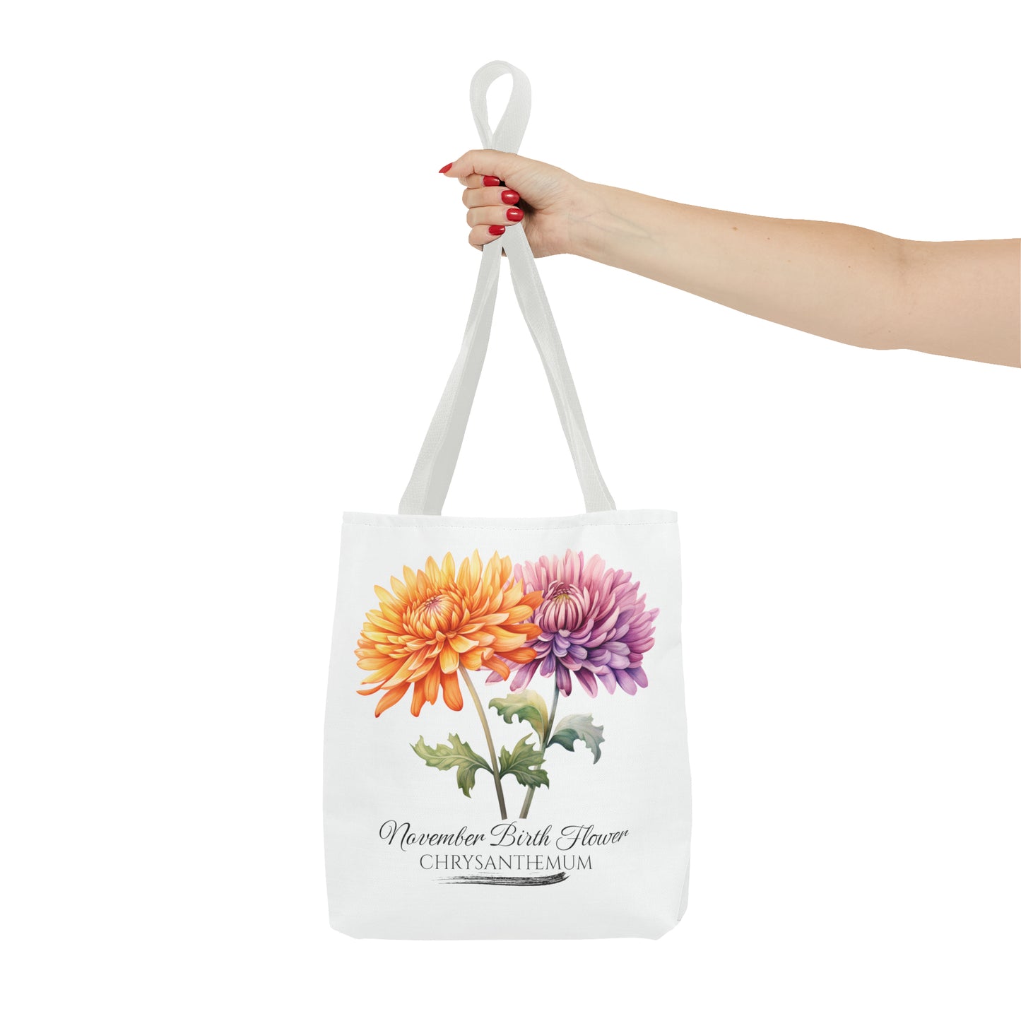 November Birth Flower: Chrysanthemum - Tote Bag (AOP)