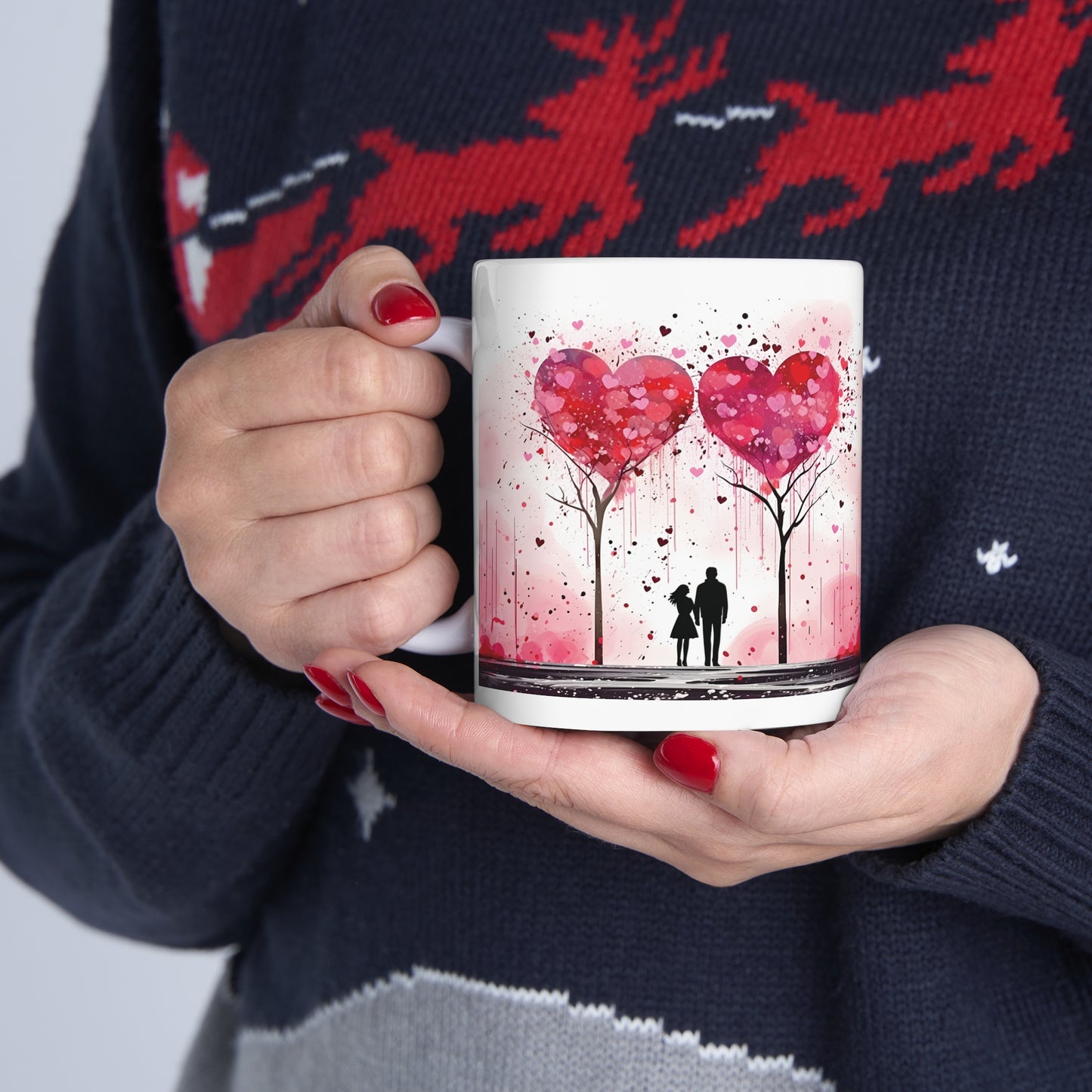 Valentine's two hearts as one: Ceramic Mug 11oz