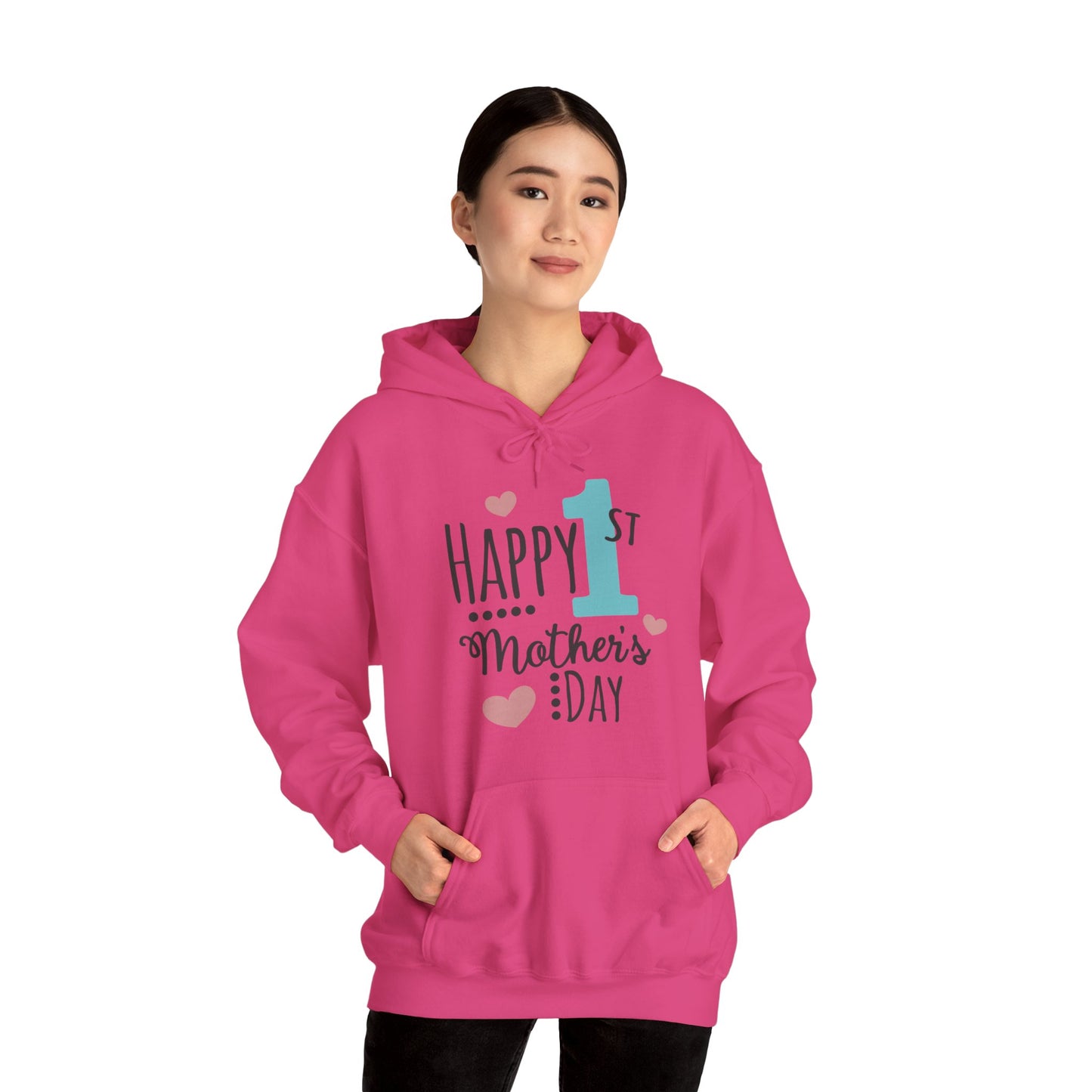 Happy 1st Mother's Day - Unisex Heavy Blend™ Hooded Sweatshirt