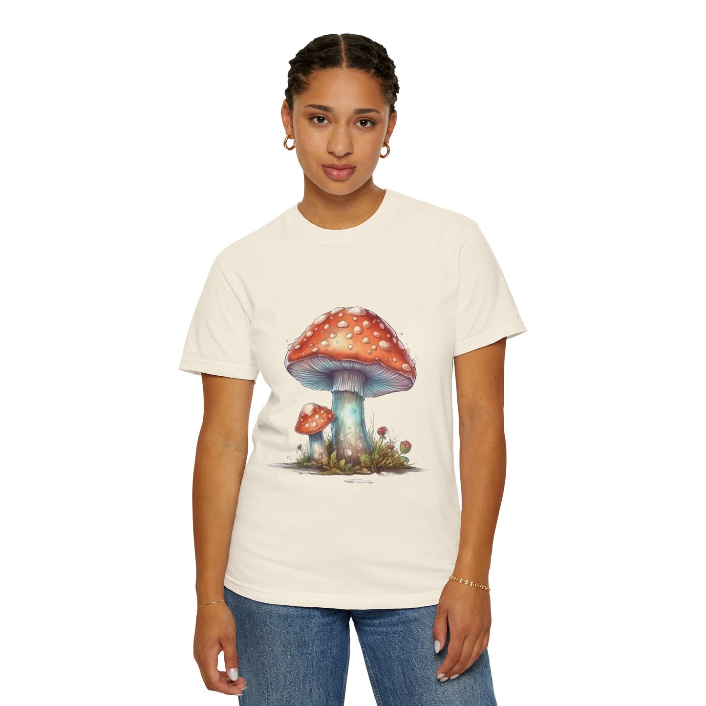 Fantasy Mushroom-27: Unisex Garment-Dyed T-shirt