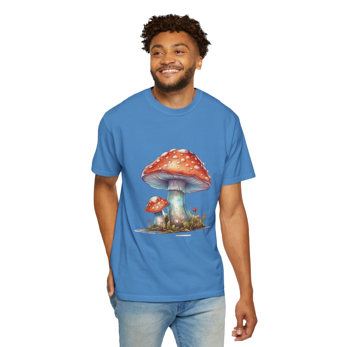 Fantasy Mushroom-27: Unisex Garment-Dyed T-shirt