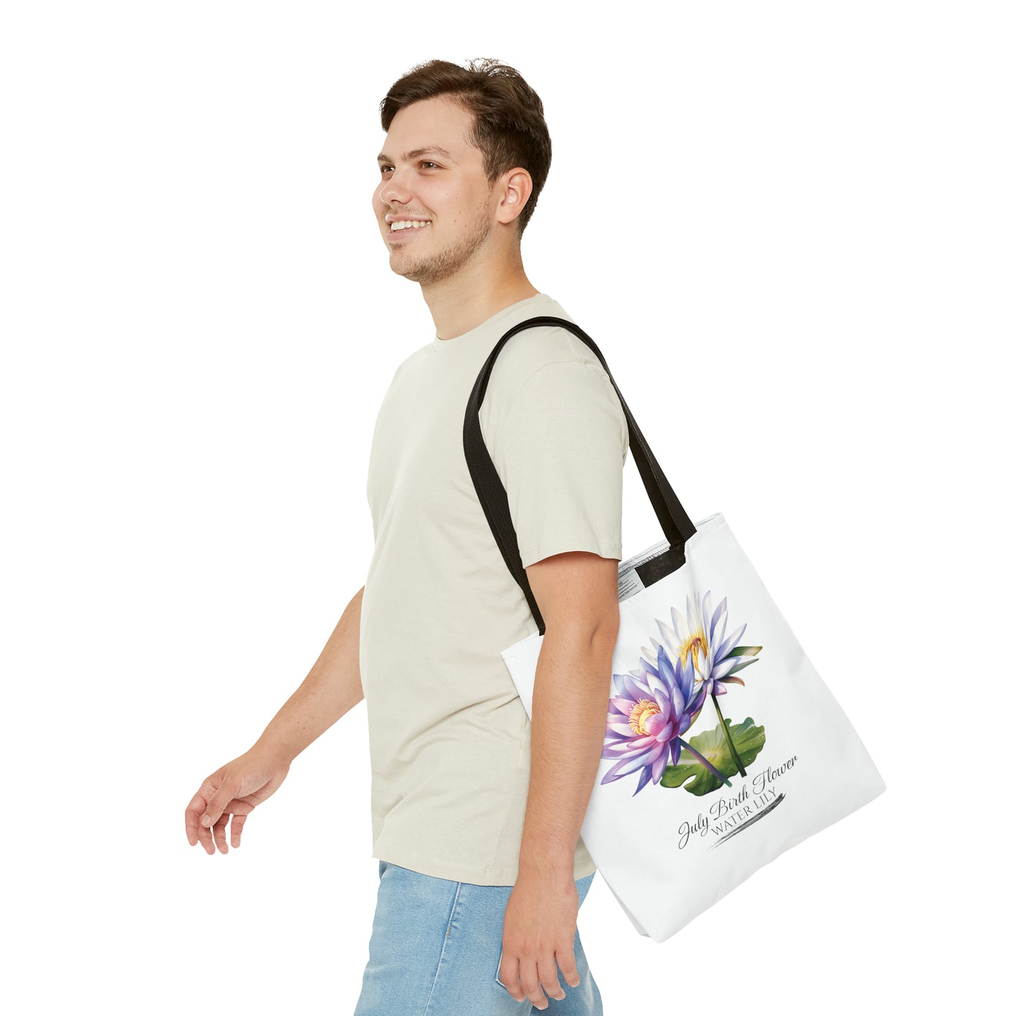 July Birth Flower: Water Lily - Tote Bag (AOP)