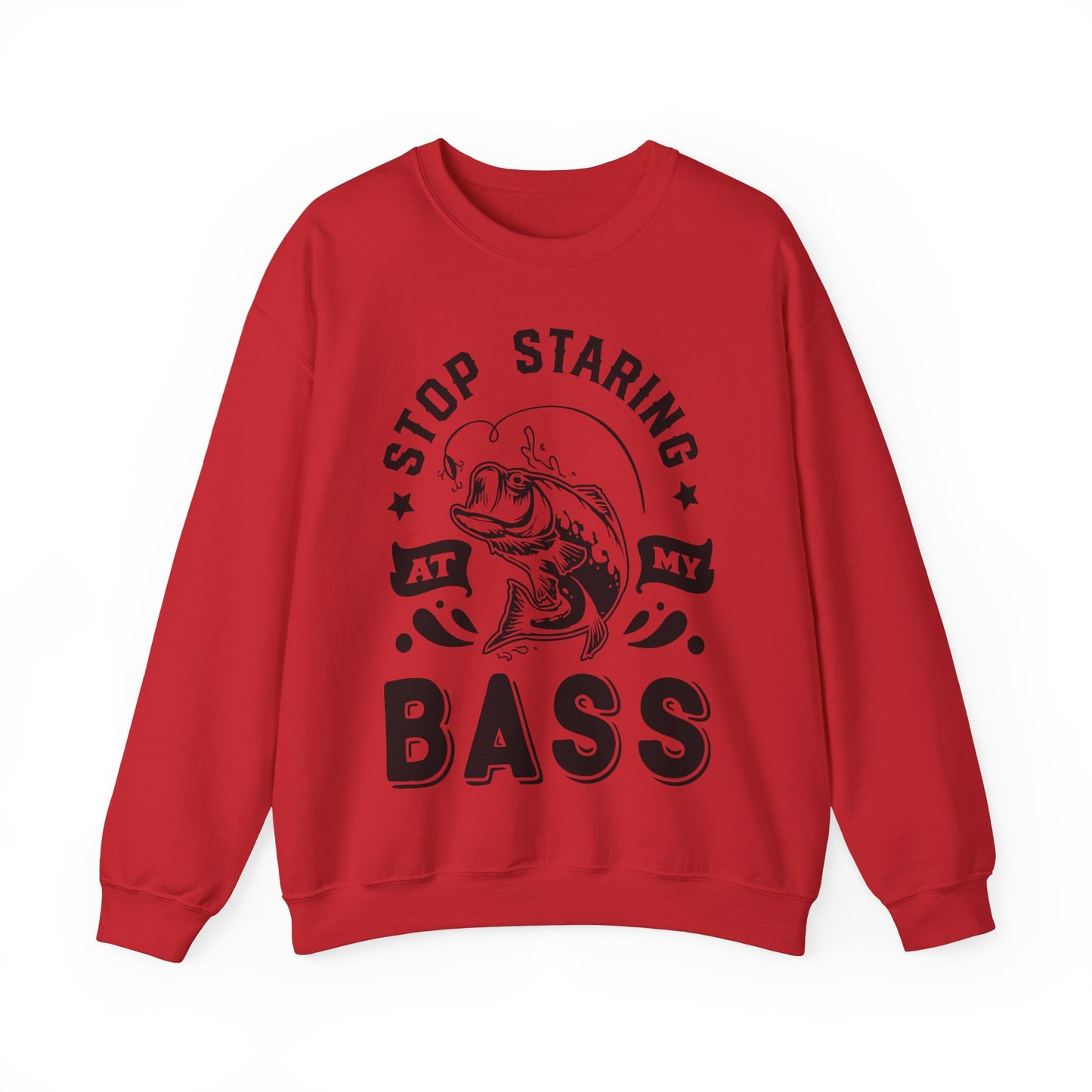 Stop staring at my Bass - Unisex Heavy Blend™ Crewneck Sweatshirt