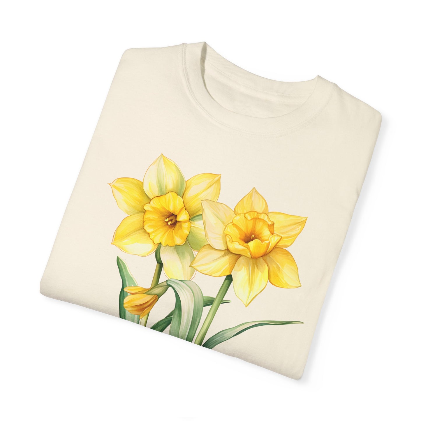 March Birth Flower "Jonquil" - Unisex Garment-Dyed T-shirt