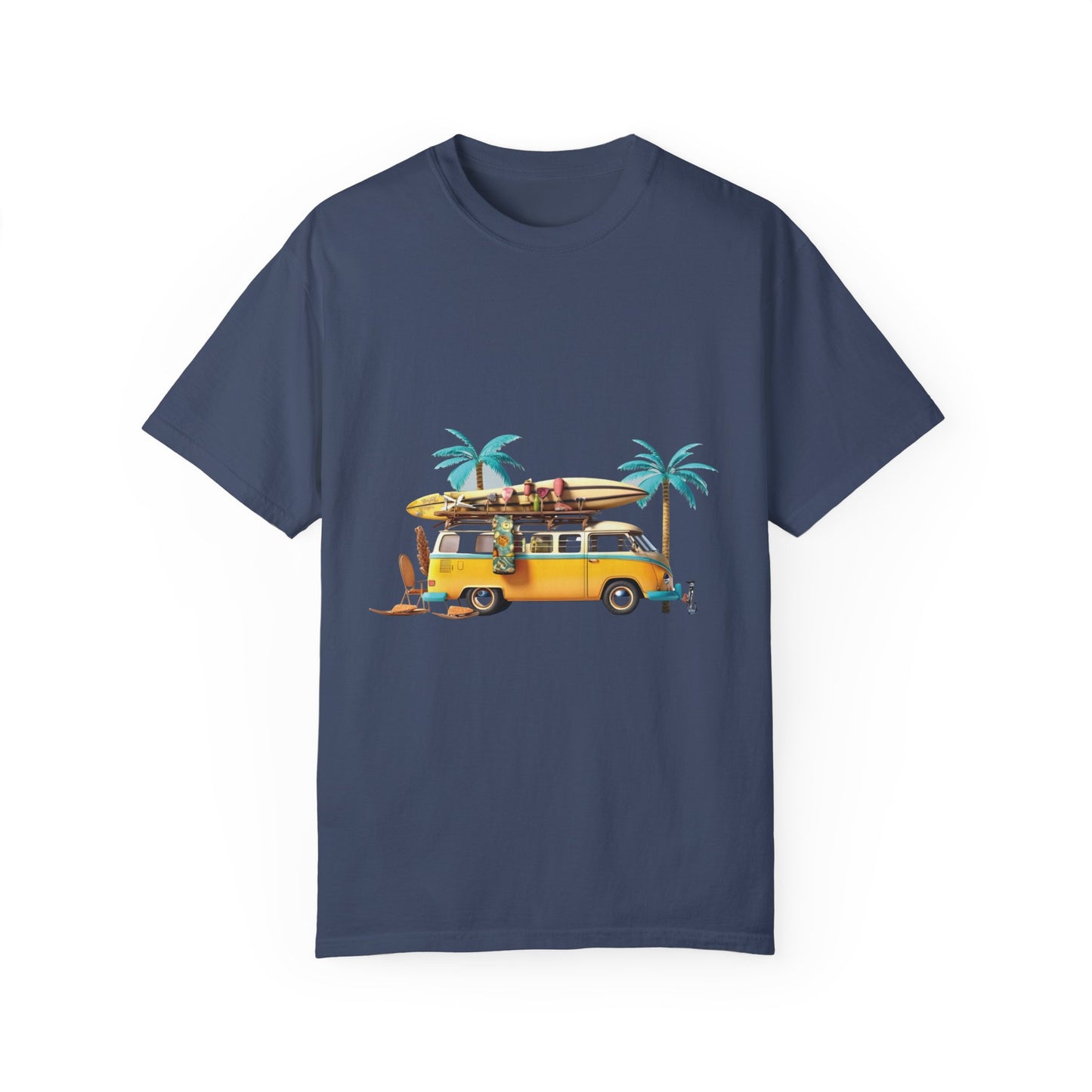 Retro Surf Van: Unisex Garment-Dyed T-shirt