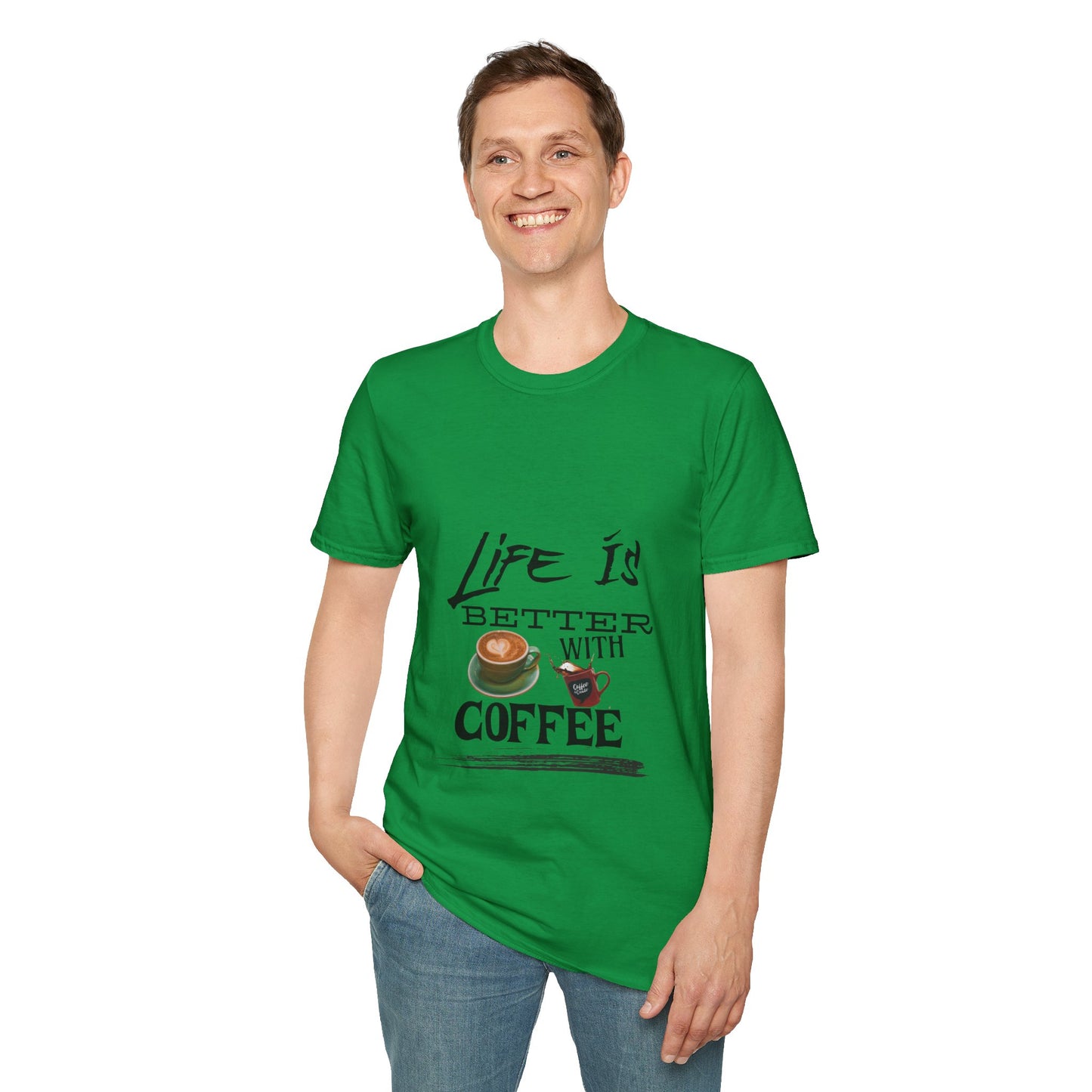 Life Is Better With Coffee - Unisex Softstyle T-Shirt