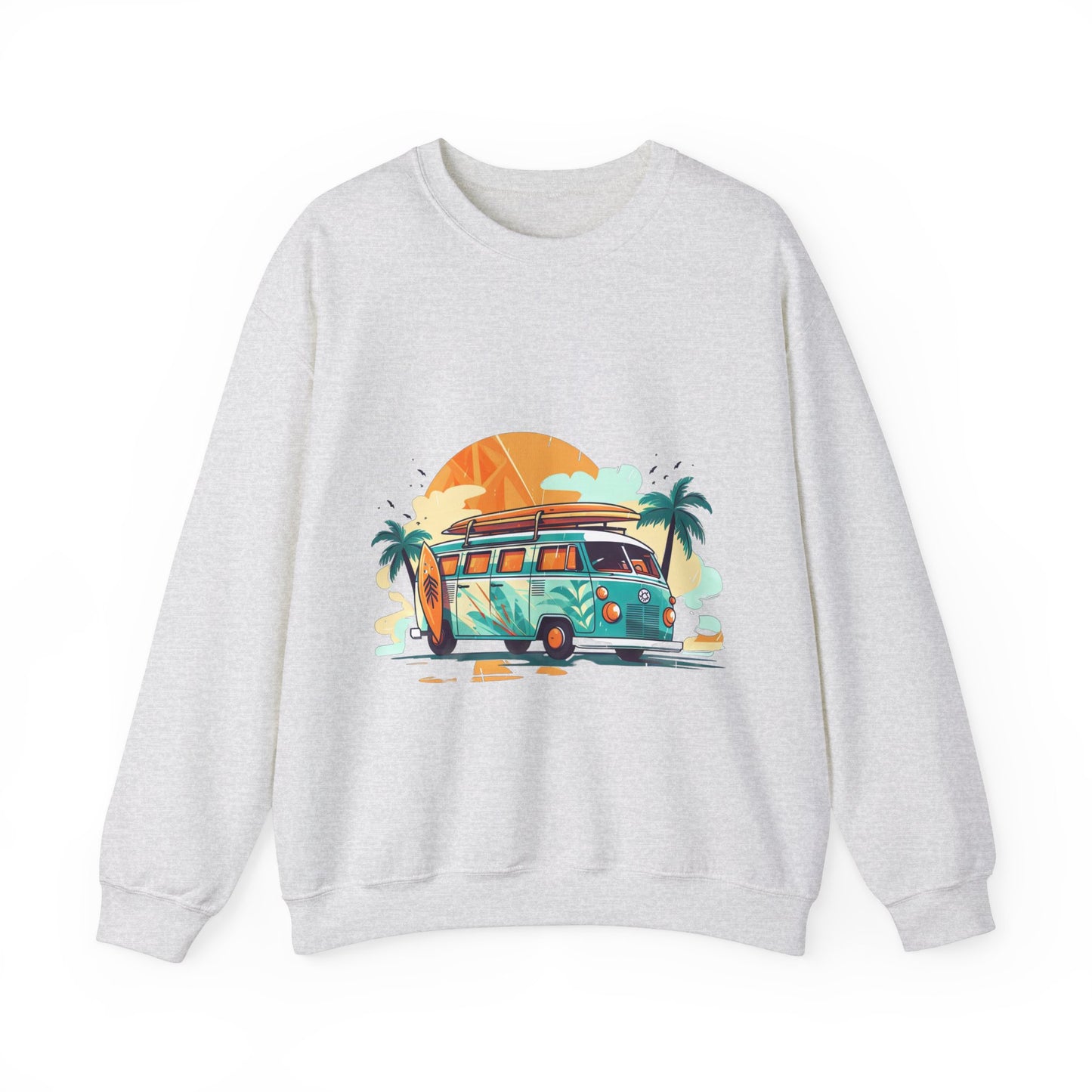 Retro Surf Van - Unisex Heavy Blend™ Crewneck Sweatshirt