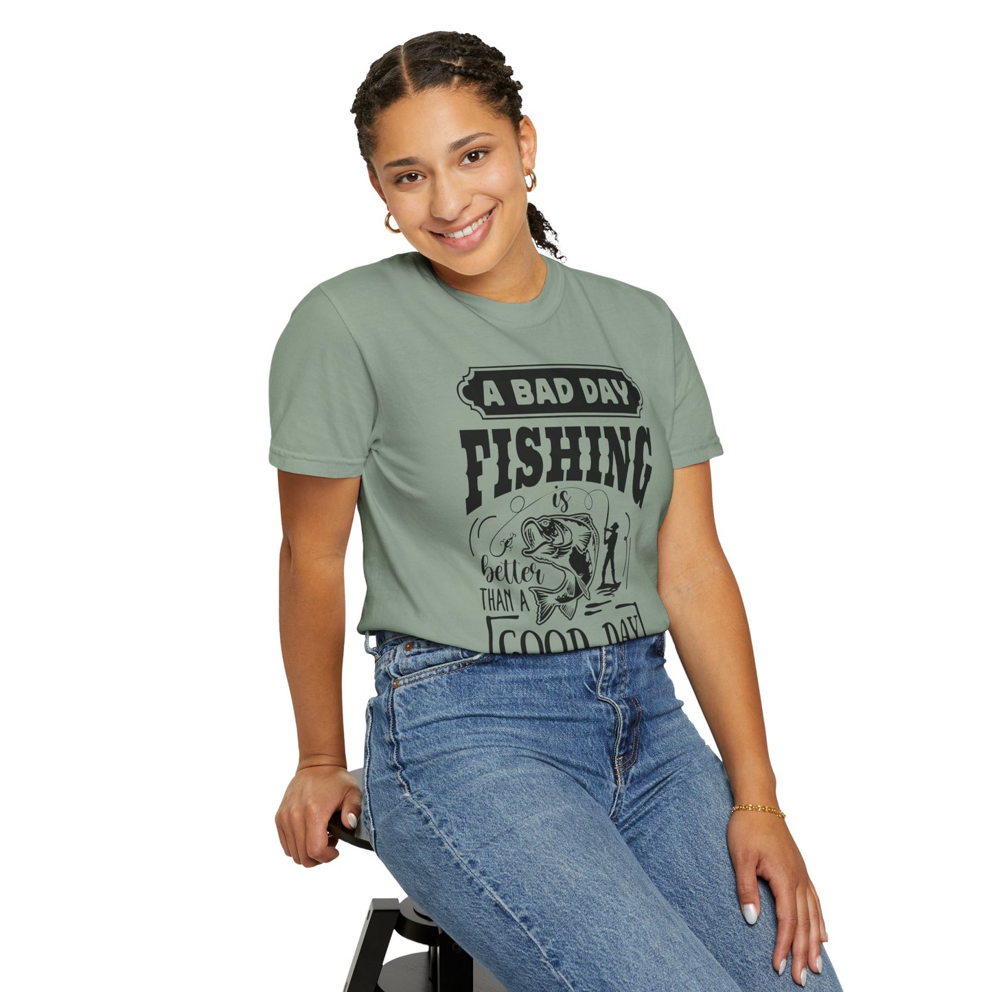 A bad day fishing: Unisex Garment-Dyed T-shirt