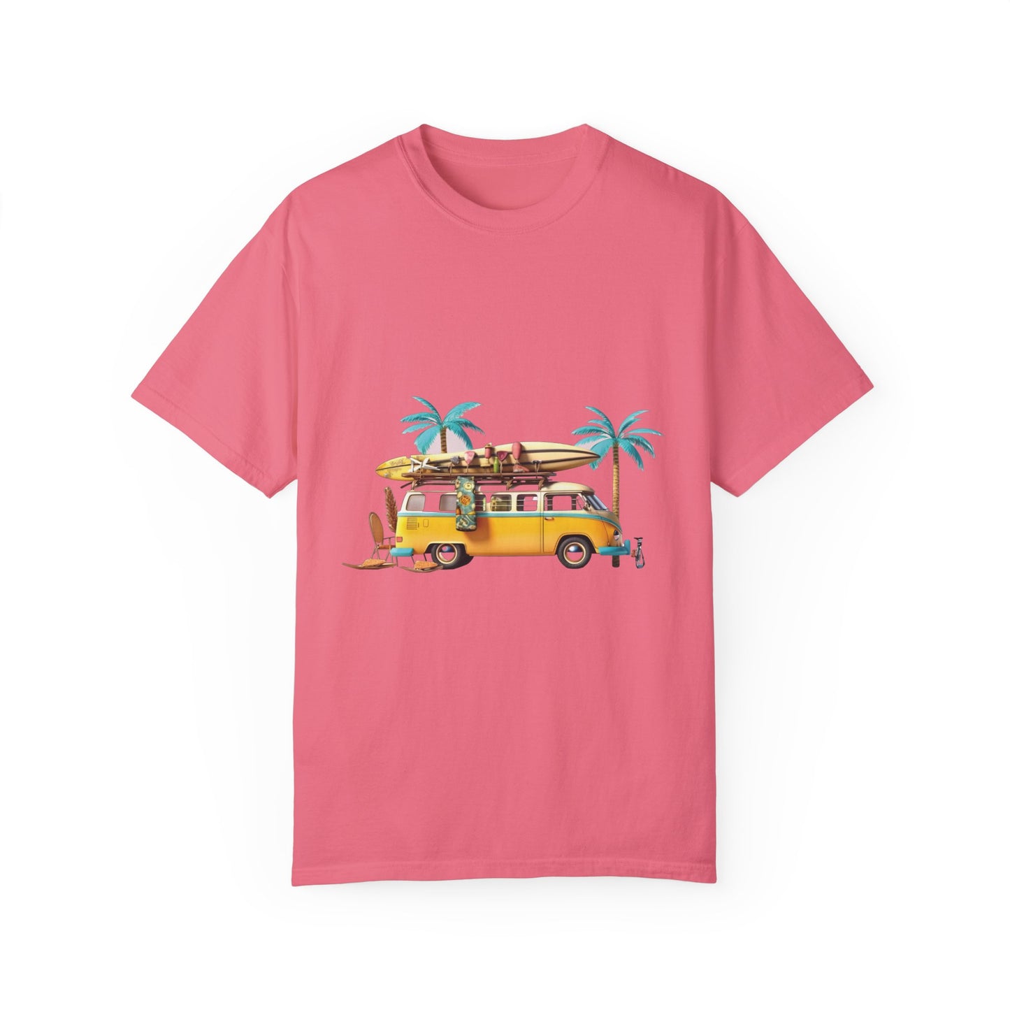 Retro Surf Van: Unisex Garment-Dyed T-shirt