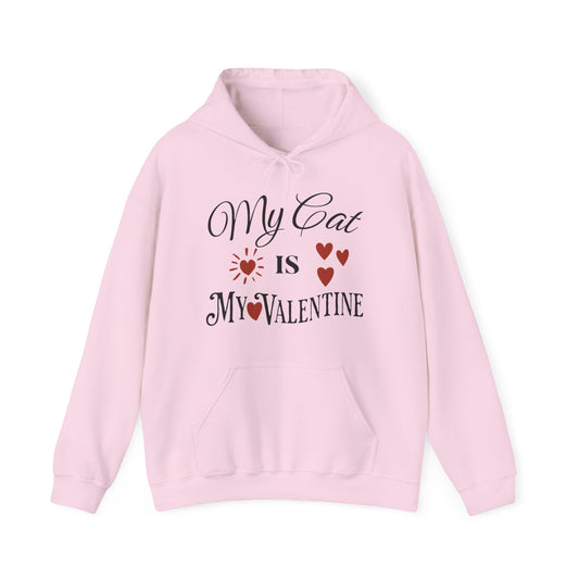 My Cat Is My Valentine - Unisex Heavy Blend™ Hooded Sweatshirt