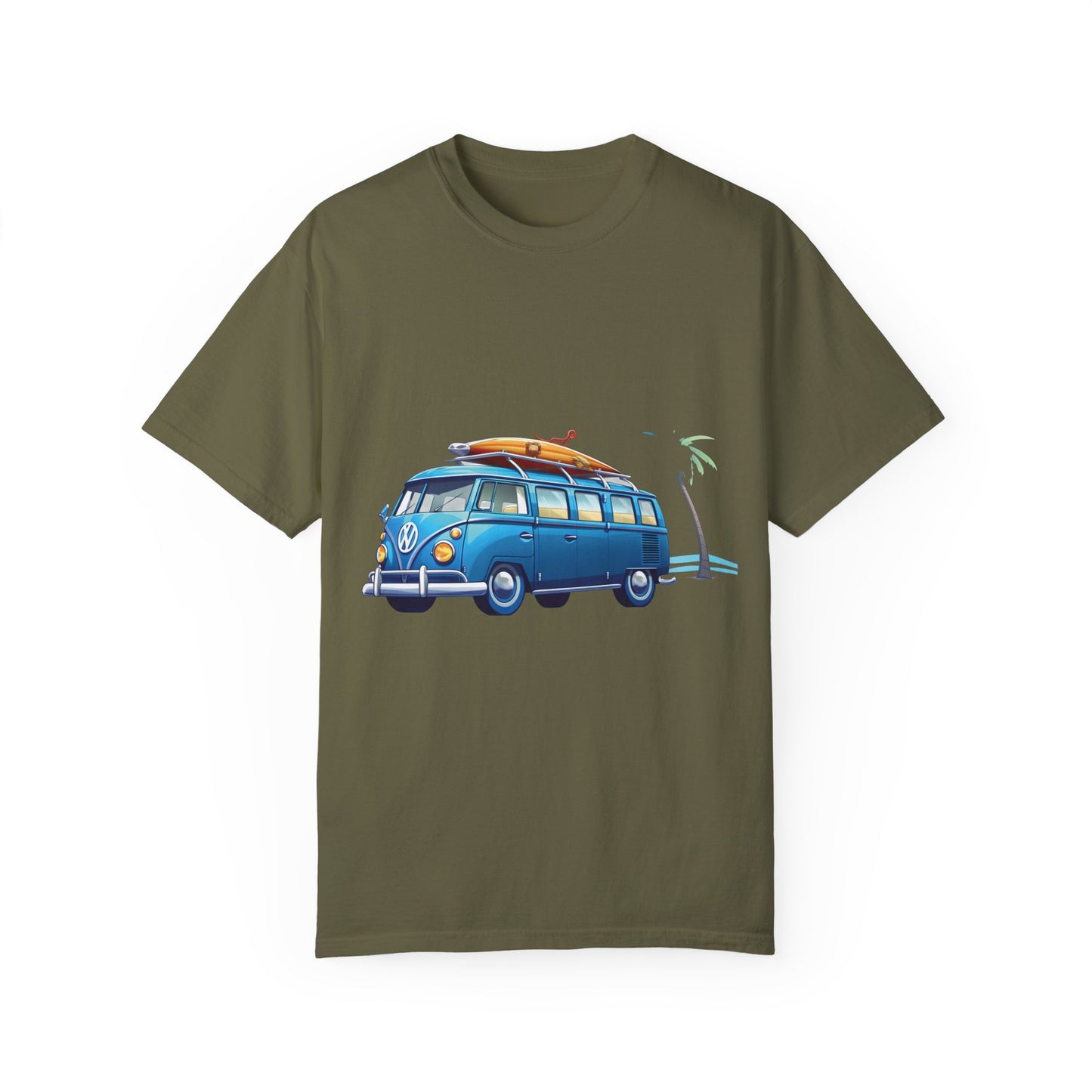 Retro Surf Van: Unisex Garment-Dyed T-shirt