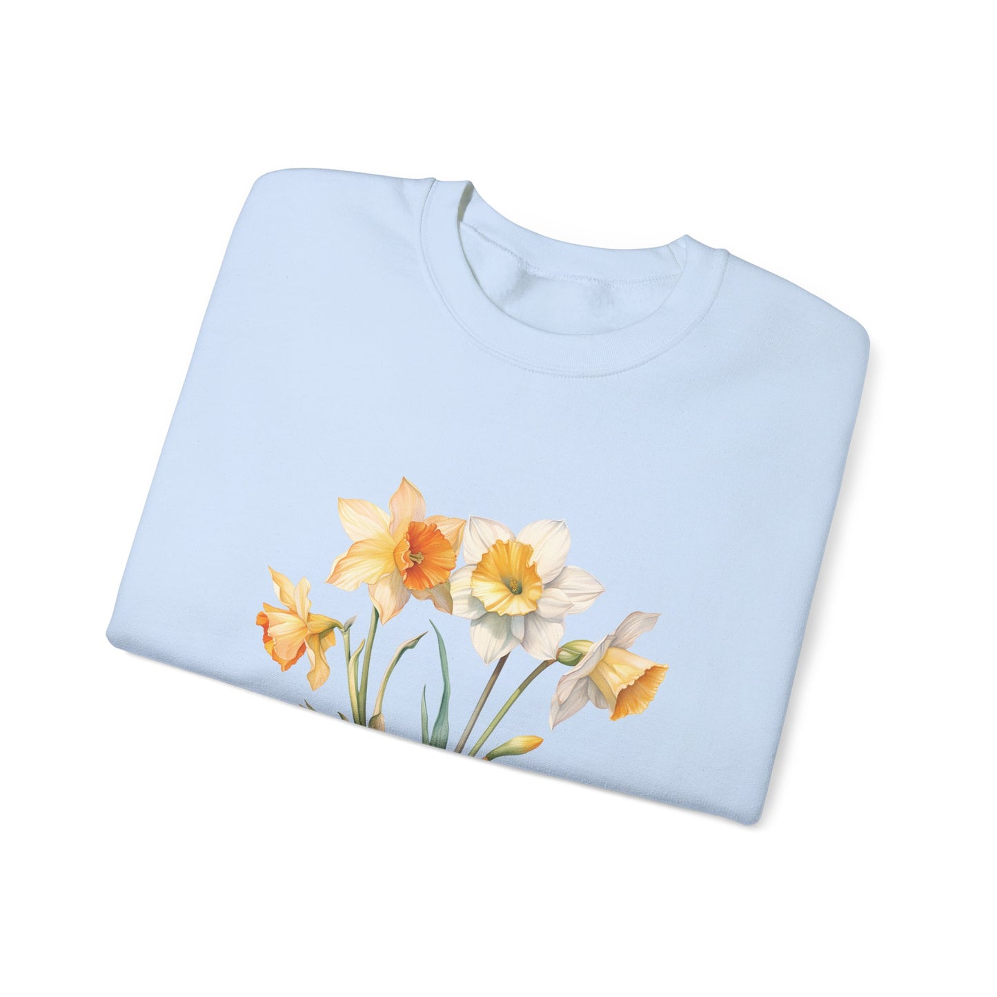 December Birth Flower (Narcisus) - Unisex Heavy Blend™ Crewneck Sweatshirt