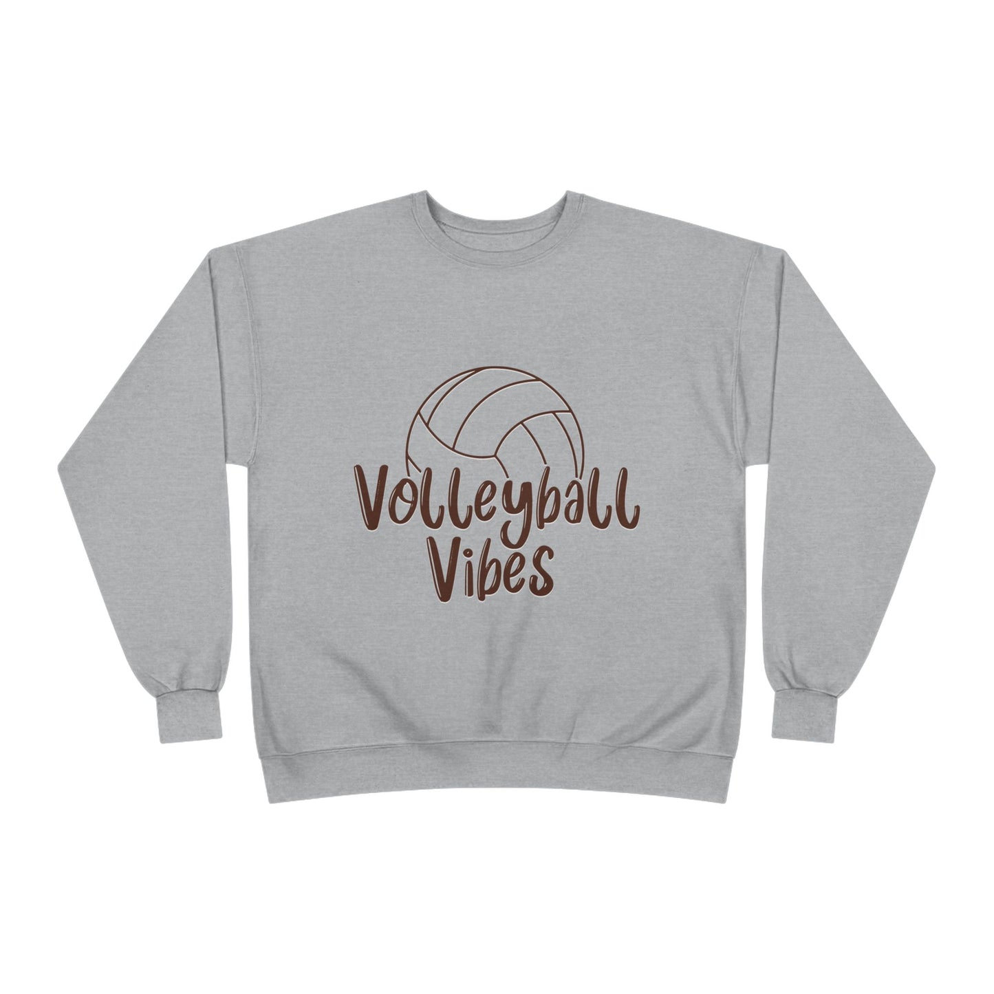 Unisex Volleyball Vibes Crewneck Sweatshirt, Trendy Sports Apparel, Cozy Gift for Athletes, Volleyball Lover's Gear, Eco-Friendly Fashion