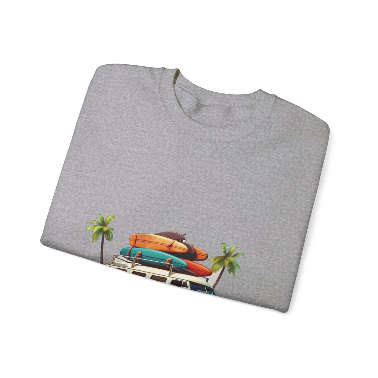 Retro Surf Van - Unisex Heavy Blend™ Crewneck Sweatshirt