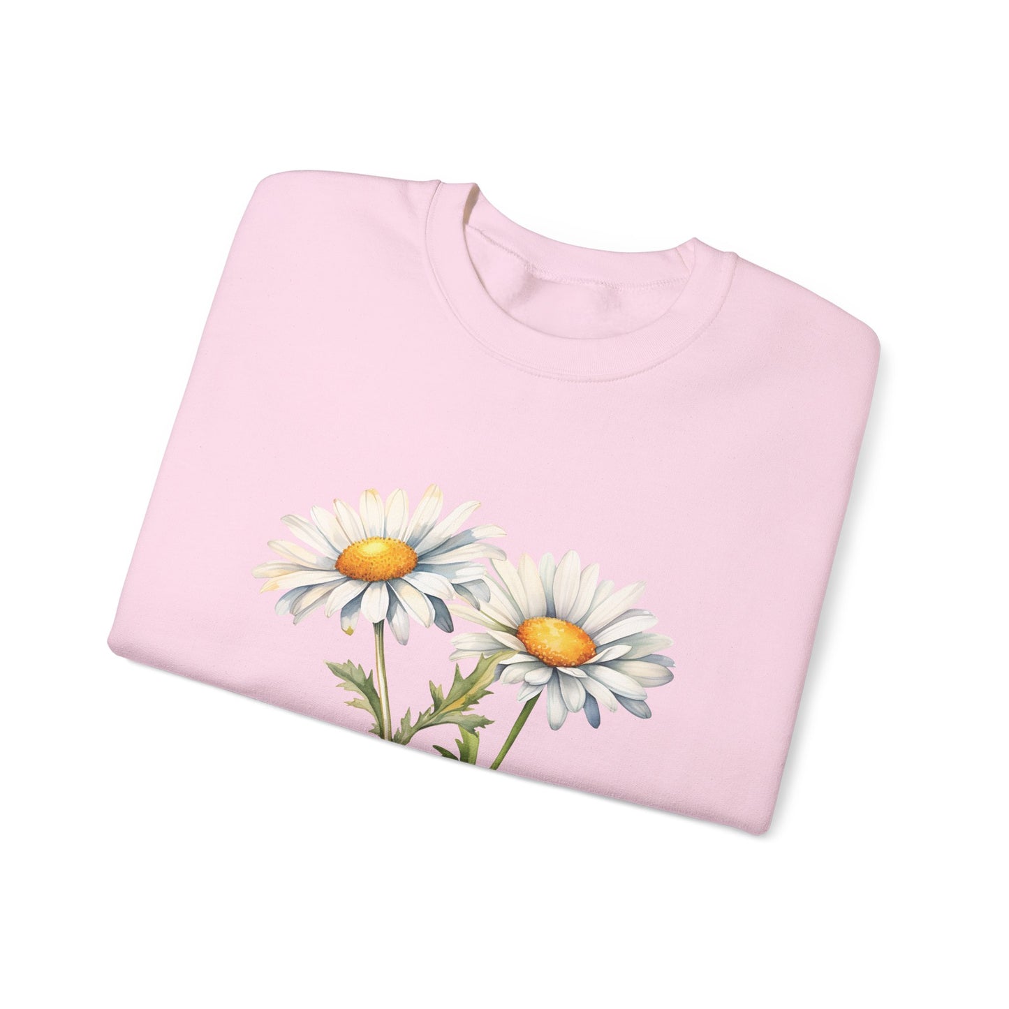 April Birth Flower (Daisy) - Unisex Heavy Blend™ Crewneck Sweatshirt