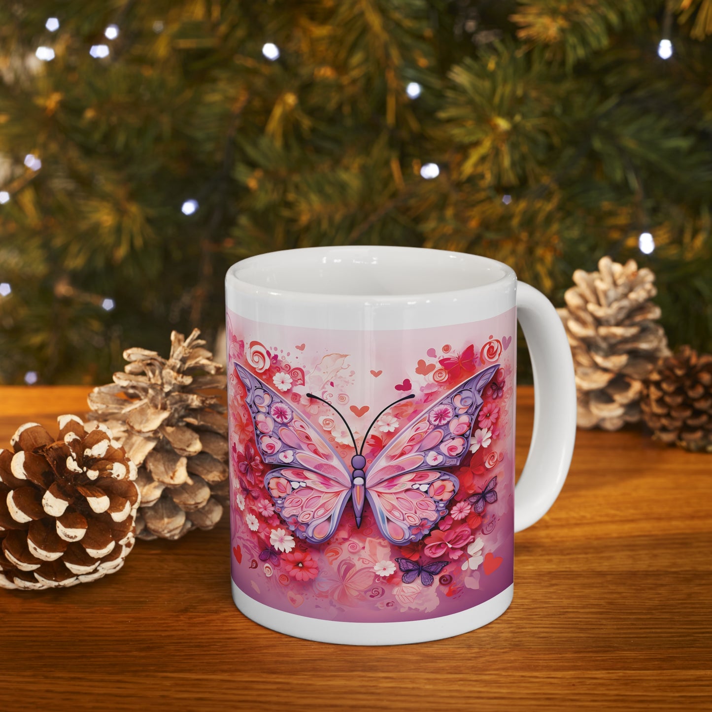 Valentine's Butterfly: Ceramic Mug 11oz