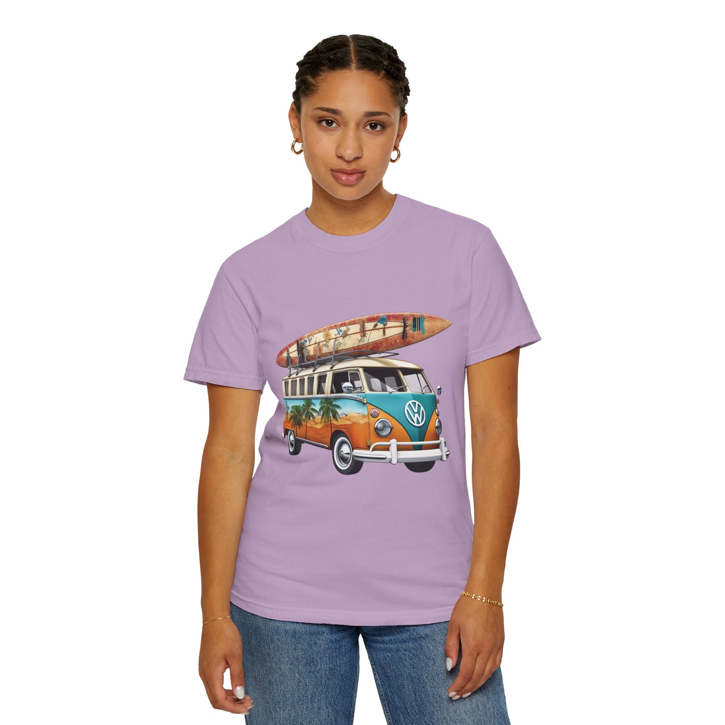 Retro Surf Van: Unisex Garment-Dyed T-shirt